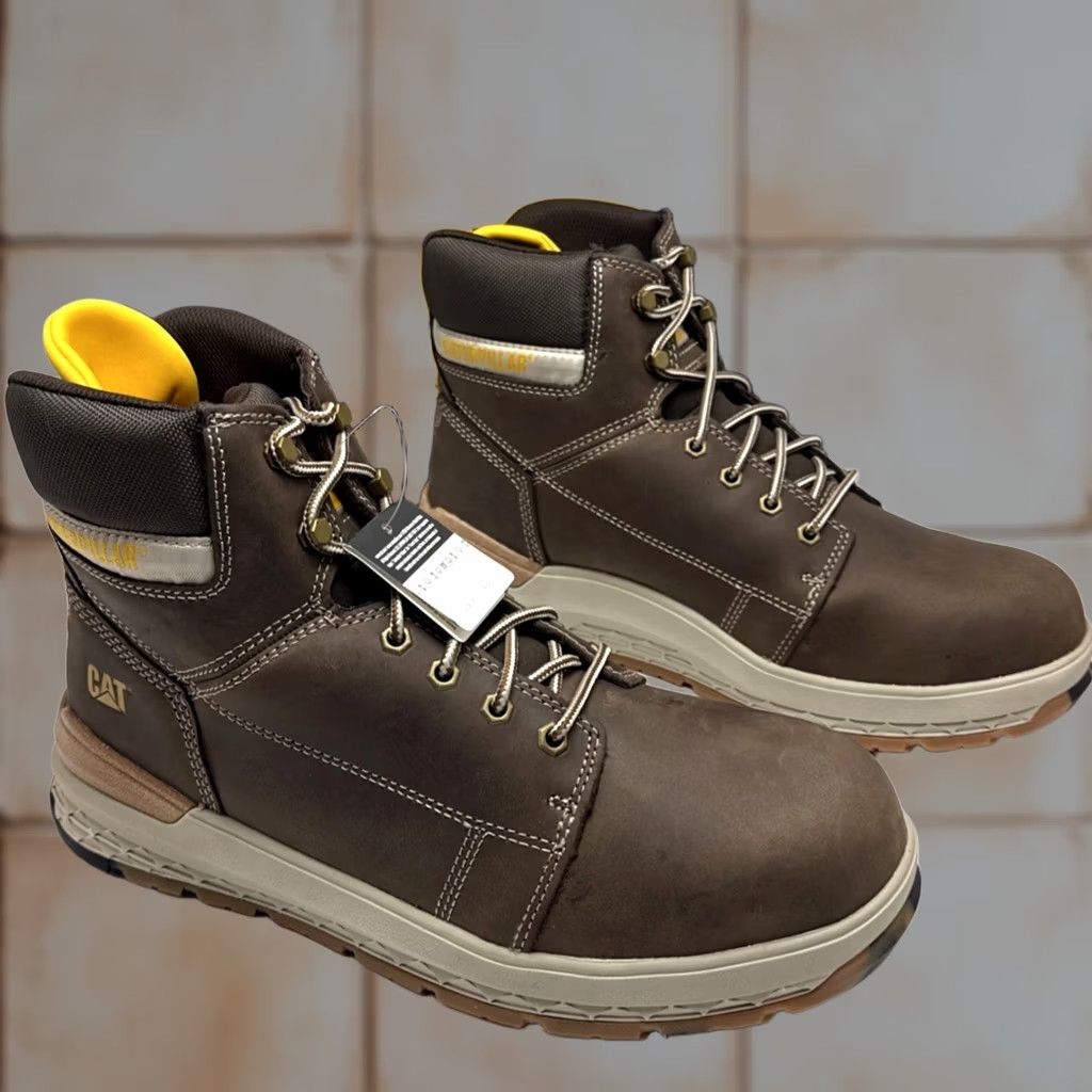 Caterpillar Caterpillar Eco Impact Boot Dark Brown Mens 11.5 Wide Carbon Composite Toe Leather W Mens Boots Size US 12 / EU 45 - 1 Thumbnail