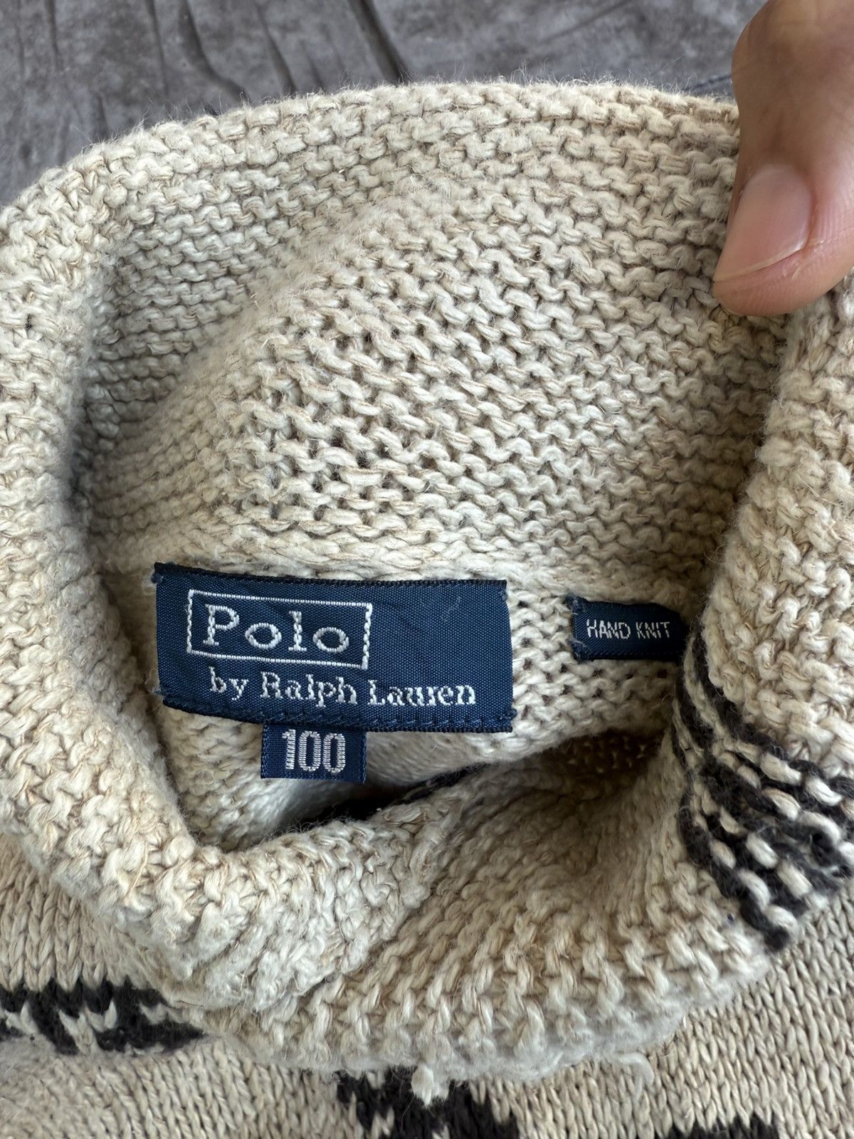Polo Ralph Lauren 💥RARE💥Vintage 90s PRL Kanata Cowichan Hand Knit Shawl Collar Size US XXS / EU 40 - 8 Thumbnail