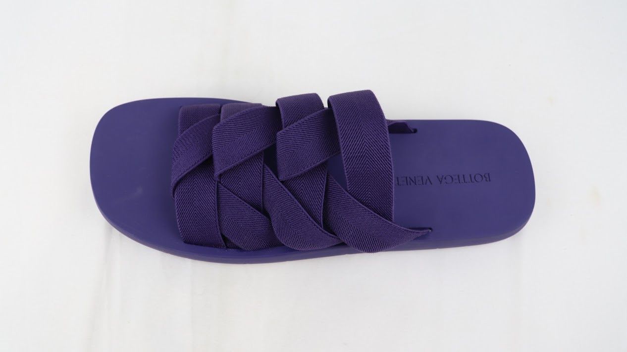 Bottega Veneta o1rshd1 Intrecciato Starfish Plat Sandal in Blue Size US 13 / EU 46 - 11 Thumbnail