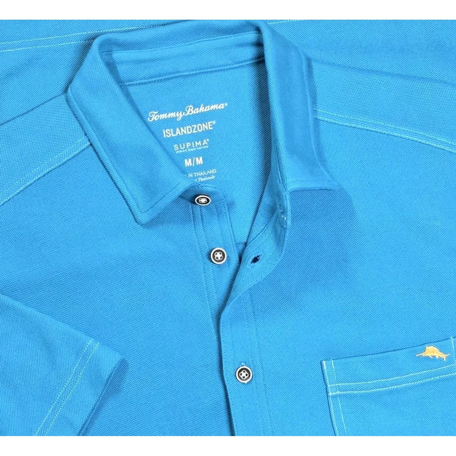 Tommy Bahama Tommy Bahama Costa Wave Camp Shirt Blue Men's M Short-Sleeve Knit Button-Up Size US M / EU 48-50 / 2 - 2 Thumbnail