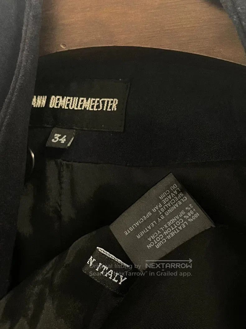 Ann Demeulemeester Ann Demeulemeester Leather Jacket with Scarf Hem. Size US XS / EU 42 / 0 - 3 Thumbnail