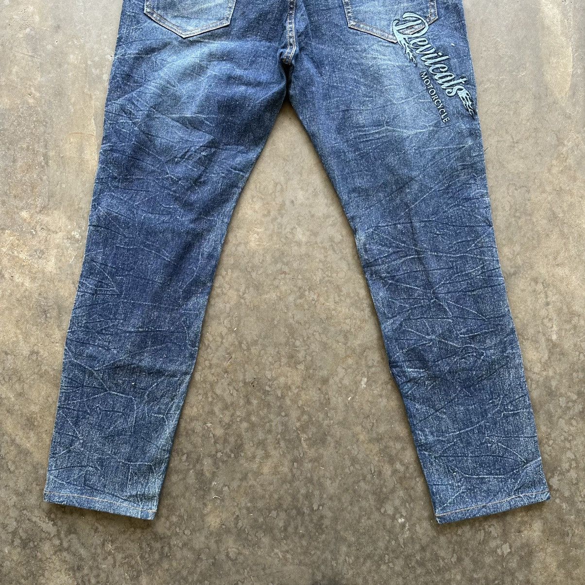Japanese Brand Vintage Devilscats Distressed Denim Jean Pant W35 Size US 35 - 10 Thumbnail