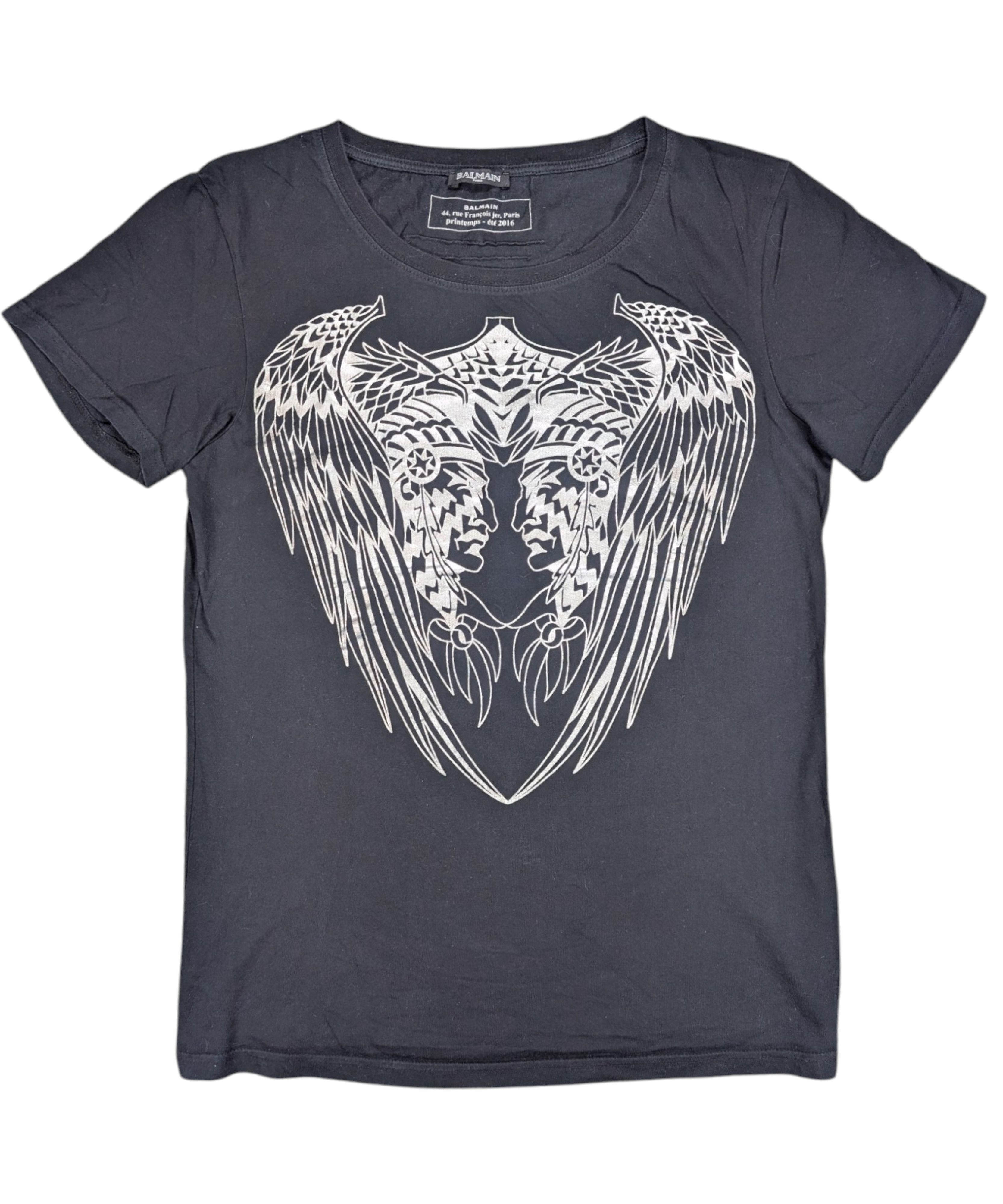 Balmain Balmain 2016 Wings Angel Feathers T Shirt Archive Size US S / EU 44-46 / 1 - 1 Thumbnail