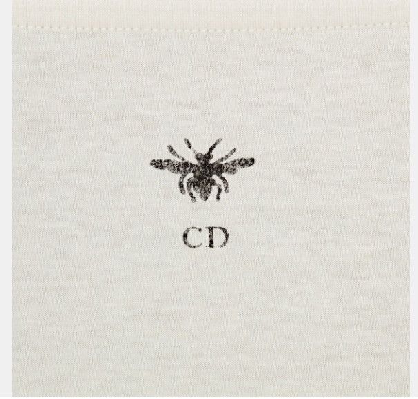 Dior o1w1db10924 Cotton Jersey And Linen T-Shirt in Ecru Size L / US 10 / IT 46 - 3 Thumbnail