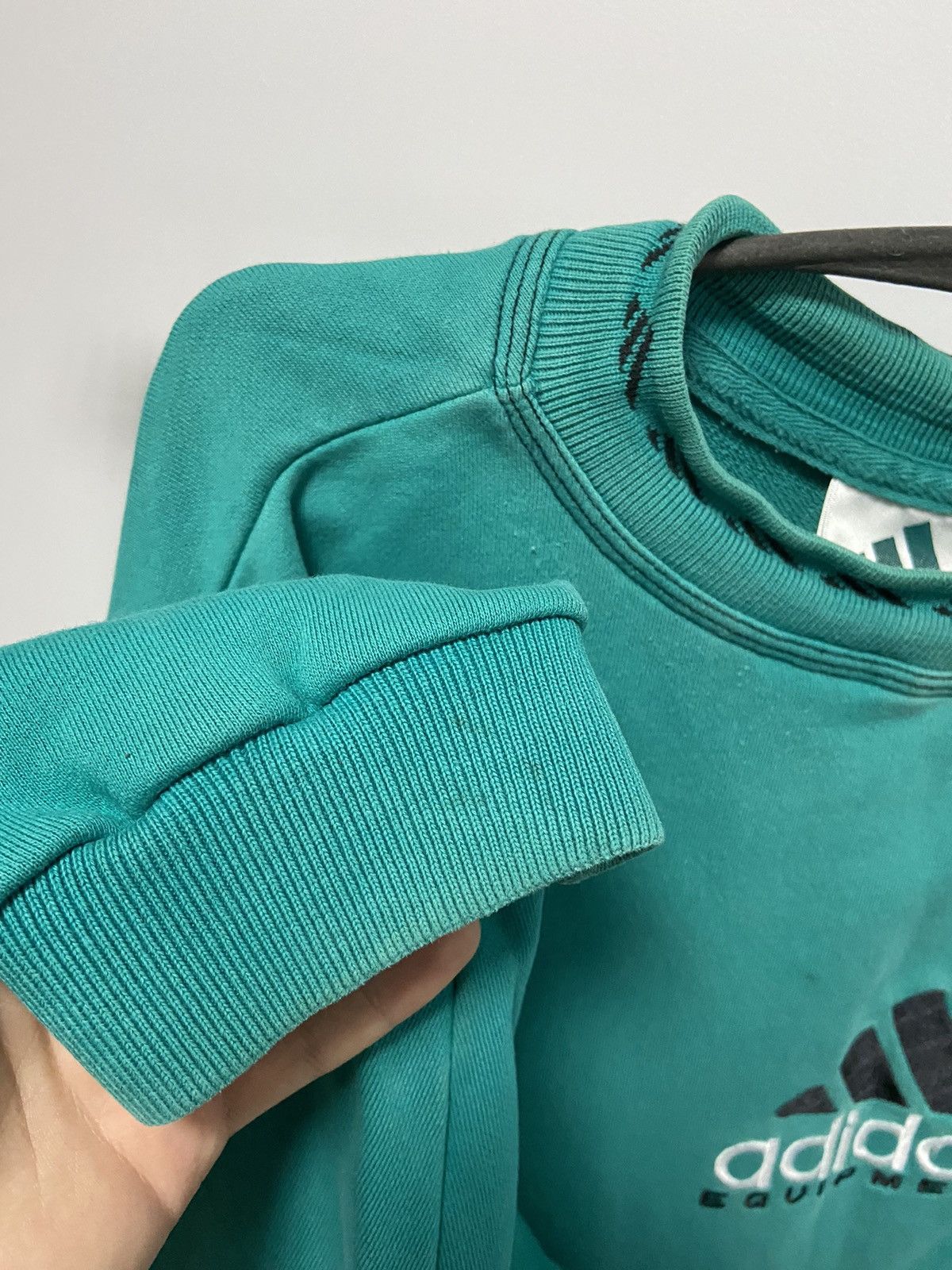 Adidas × Vintage Adidas Equipment Vintage big Logo Sweatshirt oversize Size US L / EU 52-54 / 3 - 10 Thumbnail