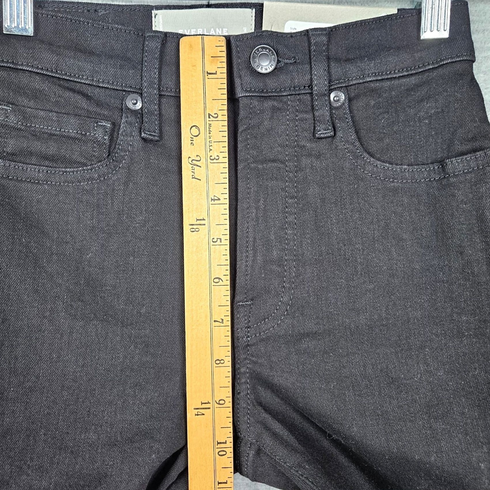 Everlane EVERLANE Women's Black Authentic Stretch High-Rise Skinny Jeans Size 25 NEW Jeans Womens Black 25 Skinny Size 42" / US 20 - 5 Thumbnail