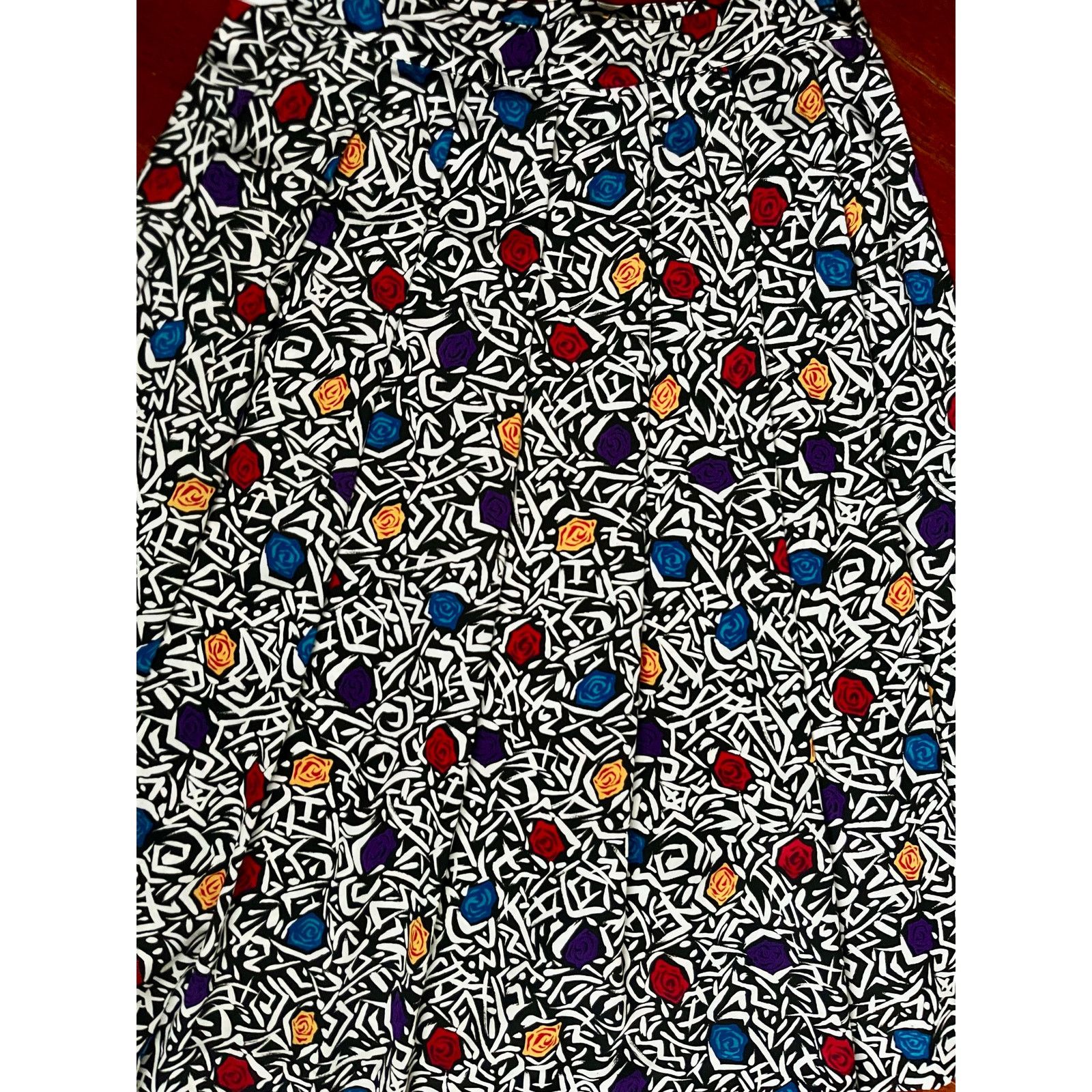 Vintage Vintage 80’s Jacqueline Ferrar Black White Midi Skirt Small Size 30" / US 8 / IT 44 - 4 Thumbnail