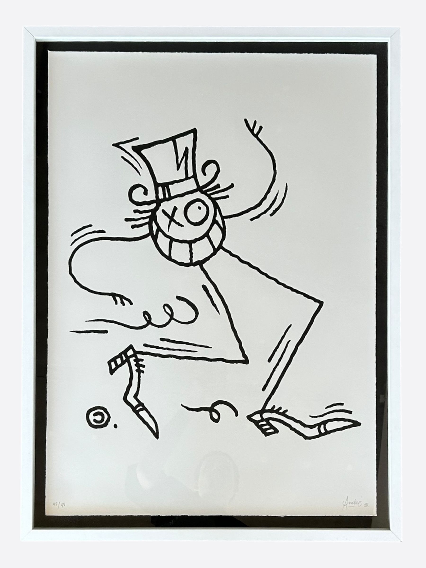 Other Art Andre Saraiva Black "Mr A" Painting Size ONE SIZE - 1 Thumbnail