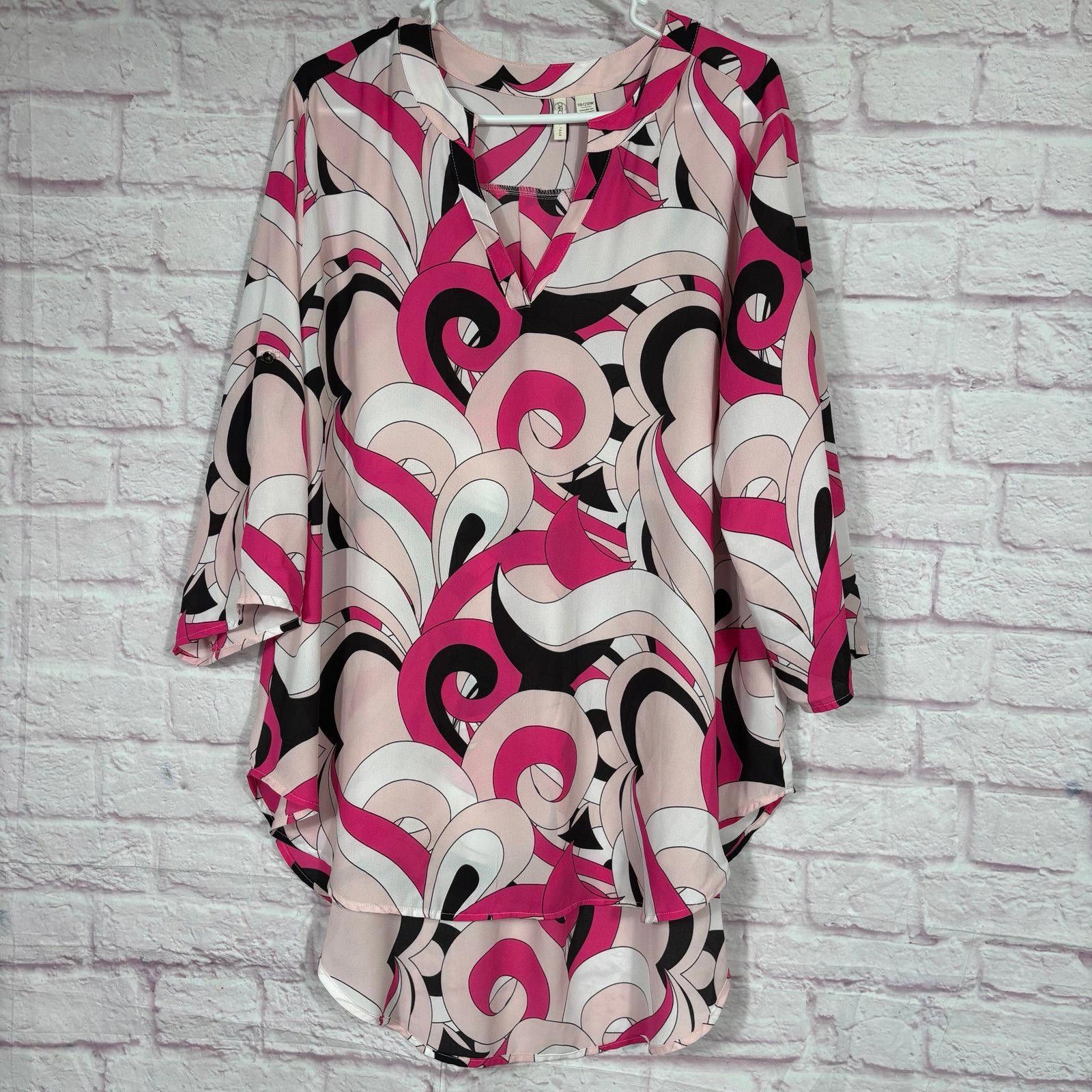 Cartoon Network Cato Women's Plus Size 18/20 Abstract Print Blouse Size XL / US 12-14 / IT 48-50 - 1 Thumbnail