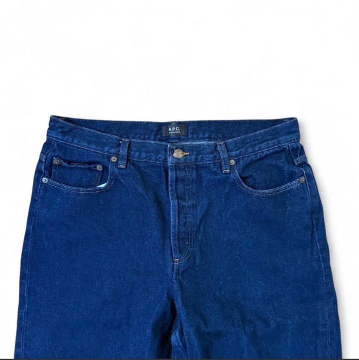 A.P.C. A. P.C. Paris Aaron 90's Raw Dark Indigo Denim Wide Leg Size US 32 / EU 48 - 4 Thumbnail