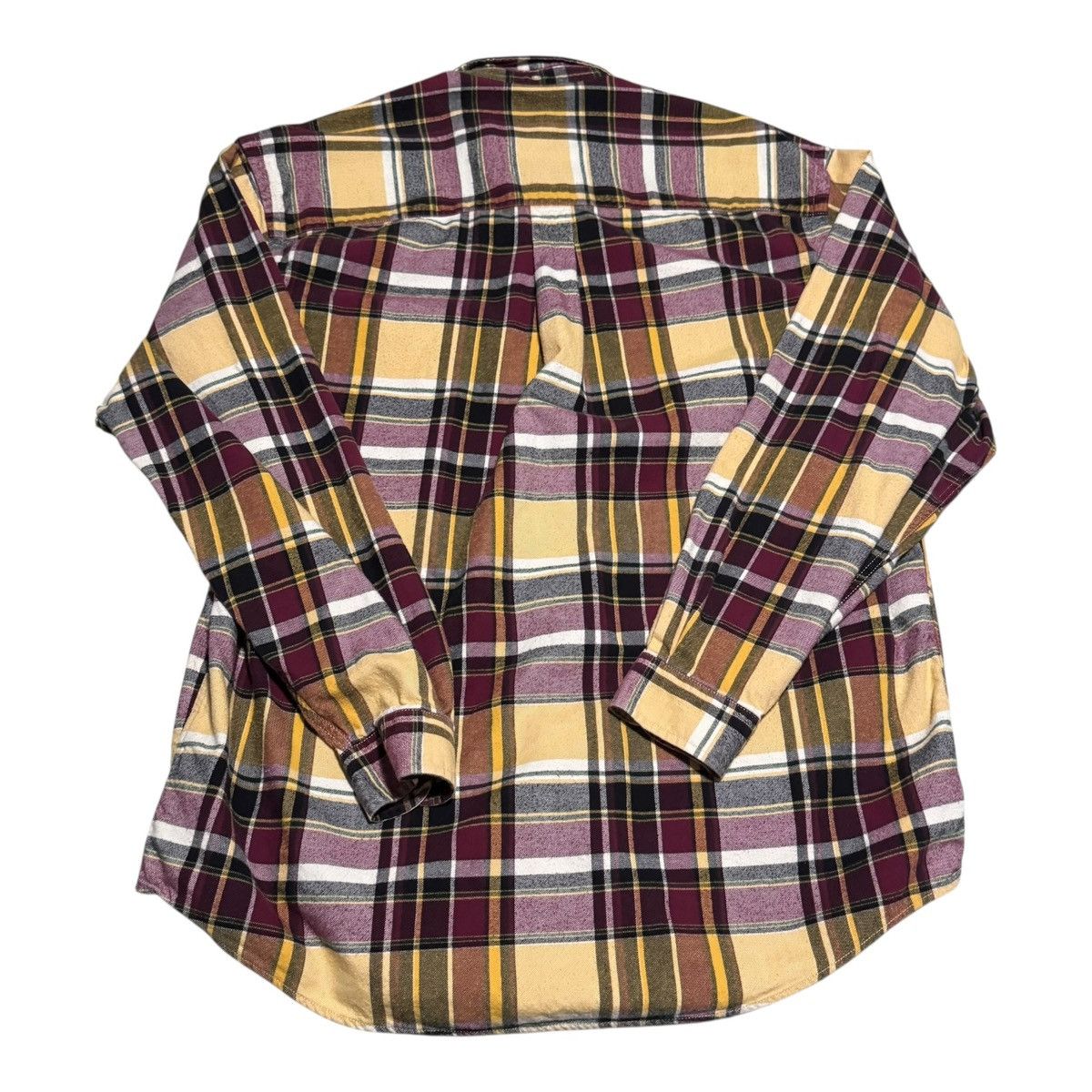 Eddie Bauer Eddie Bauer Yellow/Red Plaid Flannel Button Up Shirt LT Size US L / EU 52-54 / 3 - 3 Thumbnail