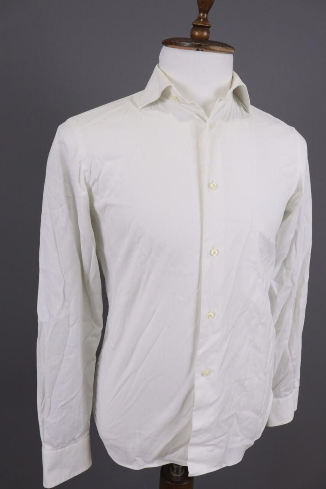 Designer Boggi Milano Custom Fit White Shirt Size 38 / 15 Size US M / EU 48-50 / 2 - 8 Thumbnail