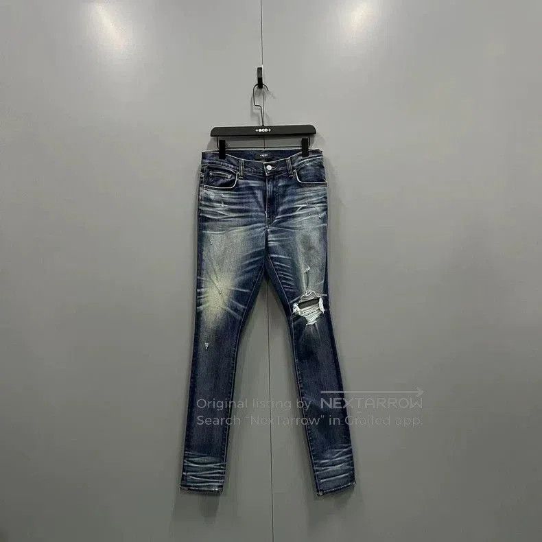Amiri AMIRI Washed Distressed Denim Jeans. Size US 32 / EU 48 - 1 Thumbnail