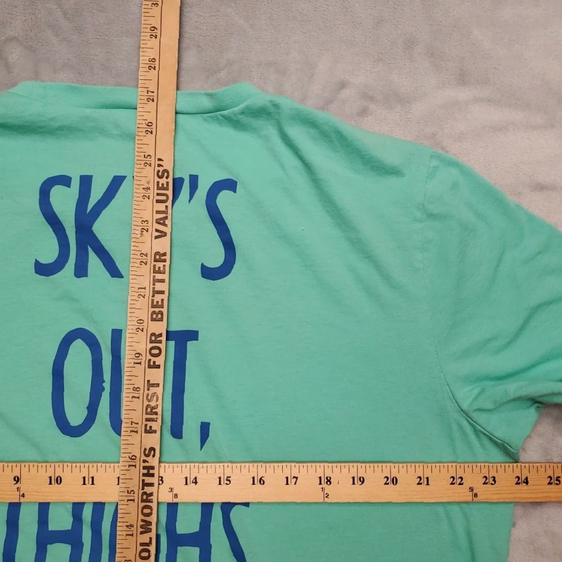 Chubbies Chubbies Mens XXL Green Graphic Skys Out Thighs Out Novelty Summer Tee Shirt Size US XXL / EU 58 / 5 - 6 Thumbnail