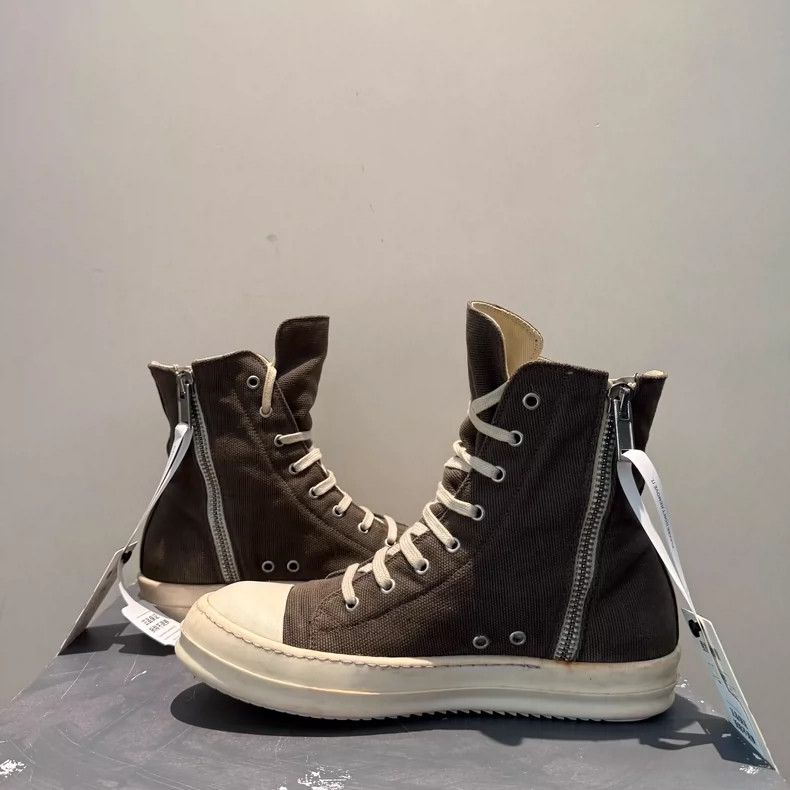Rick Owens rick owens Double line high-top brown low-top large Convers Size US 8 / EU 41 - 4 Thumbnail