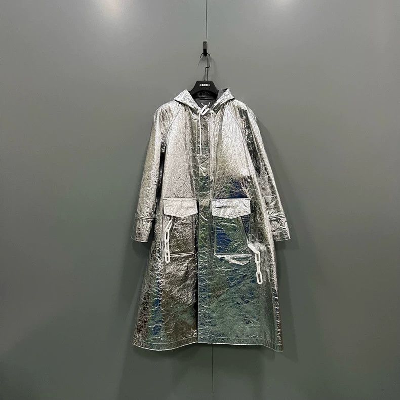 Louis Vuitton Louis Vuitton Silver drawstring trench coat 2501-Nextarrow Size US M / EU 48-50 / 2 - 1 Thumbnail