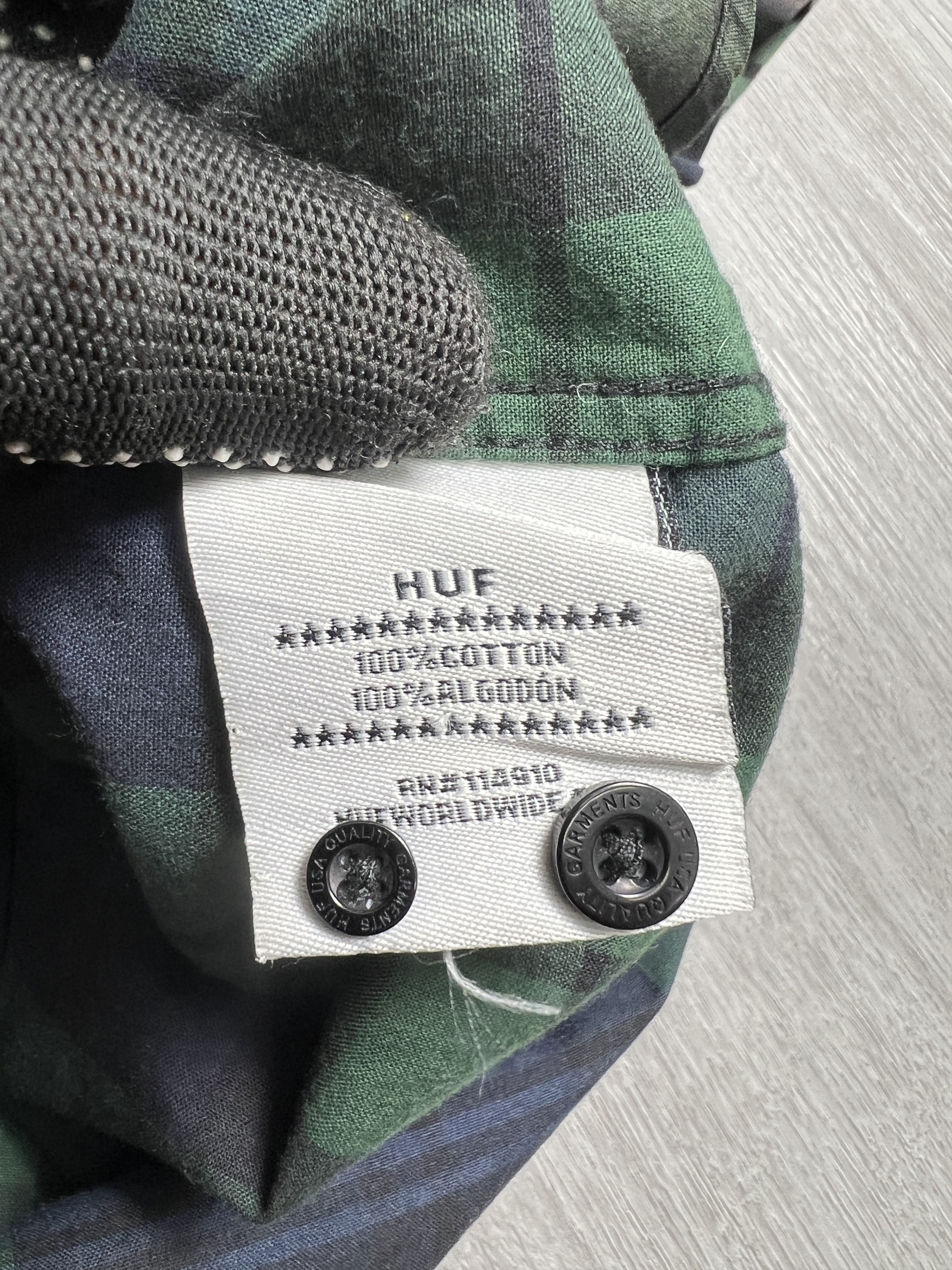 Huf HUF Tartan Plaid Embroidery Button Up Shirt (XXL) JKA129 Size US XXL / EU 58 / 5 - 6 Thumbnail