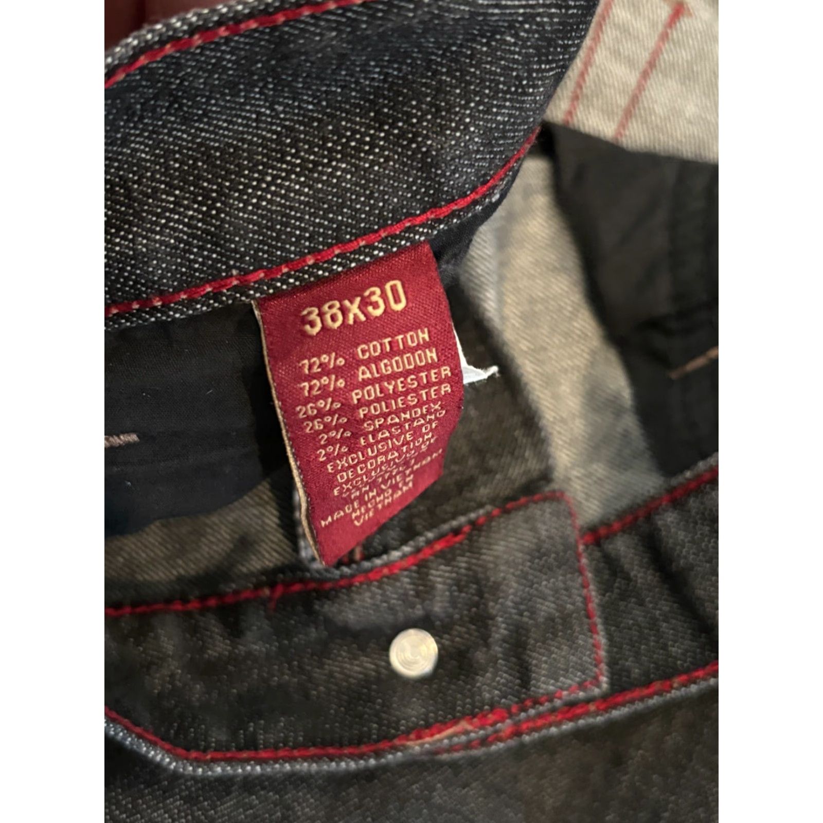 Perry Ellis VTG Perry Ellis Jeans Mens 38x30 Black Relaxed Loose Skater Hip Hop Denim Jeans Size US 38 / EU 54 - 3 Thumbnail