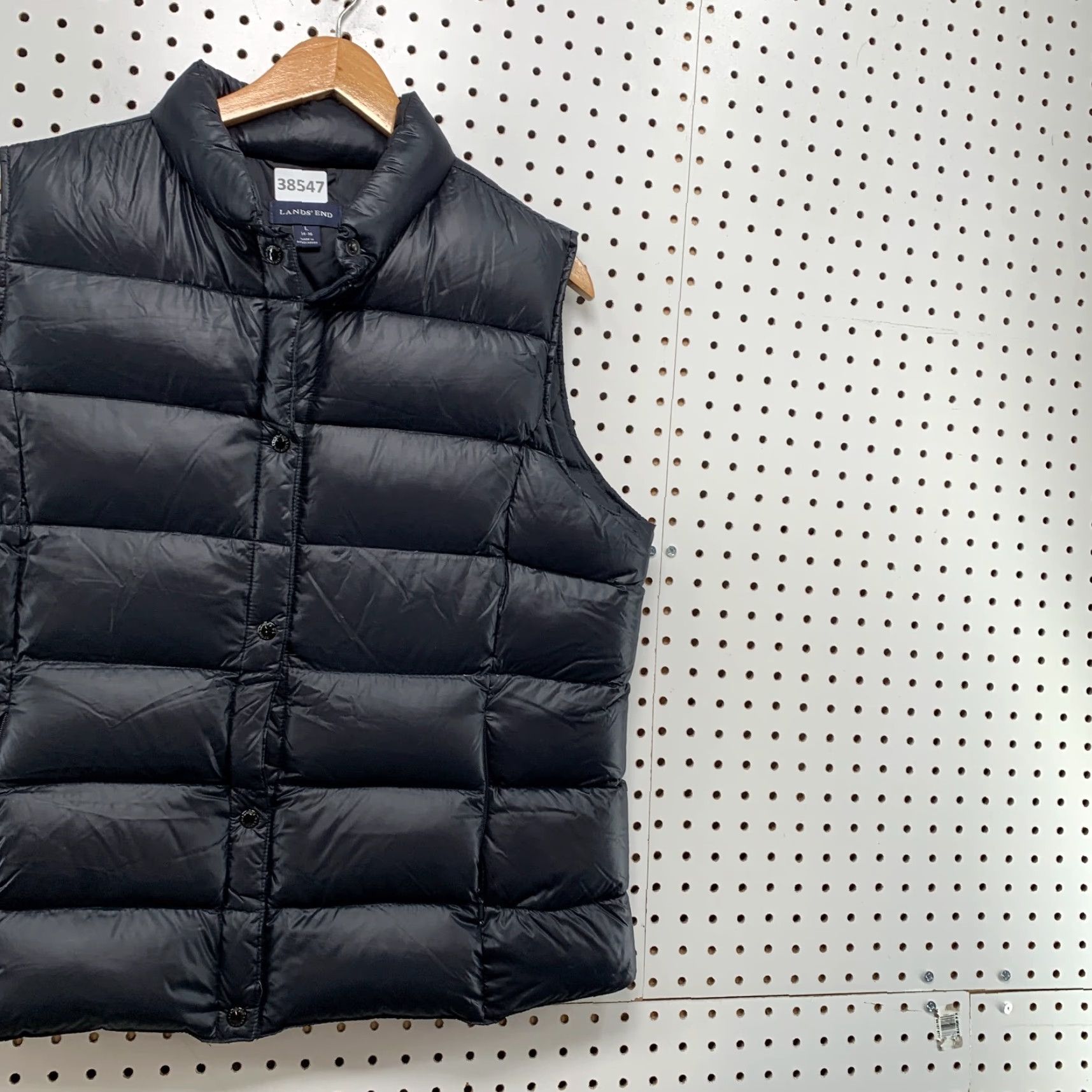 Lands' End Lands End Down Puffer Vest Jacket Womens Large Black Sleeveless 14-16 Nylon Softshell Down 23x25 Jacket Size L / US 10 / IT 46 - 4 Thumbnail