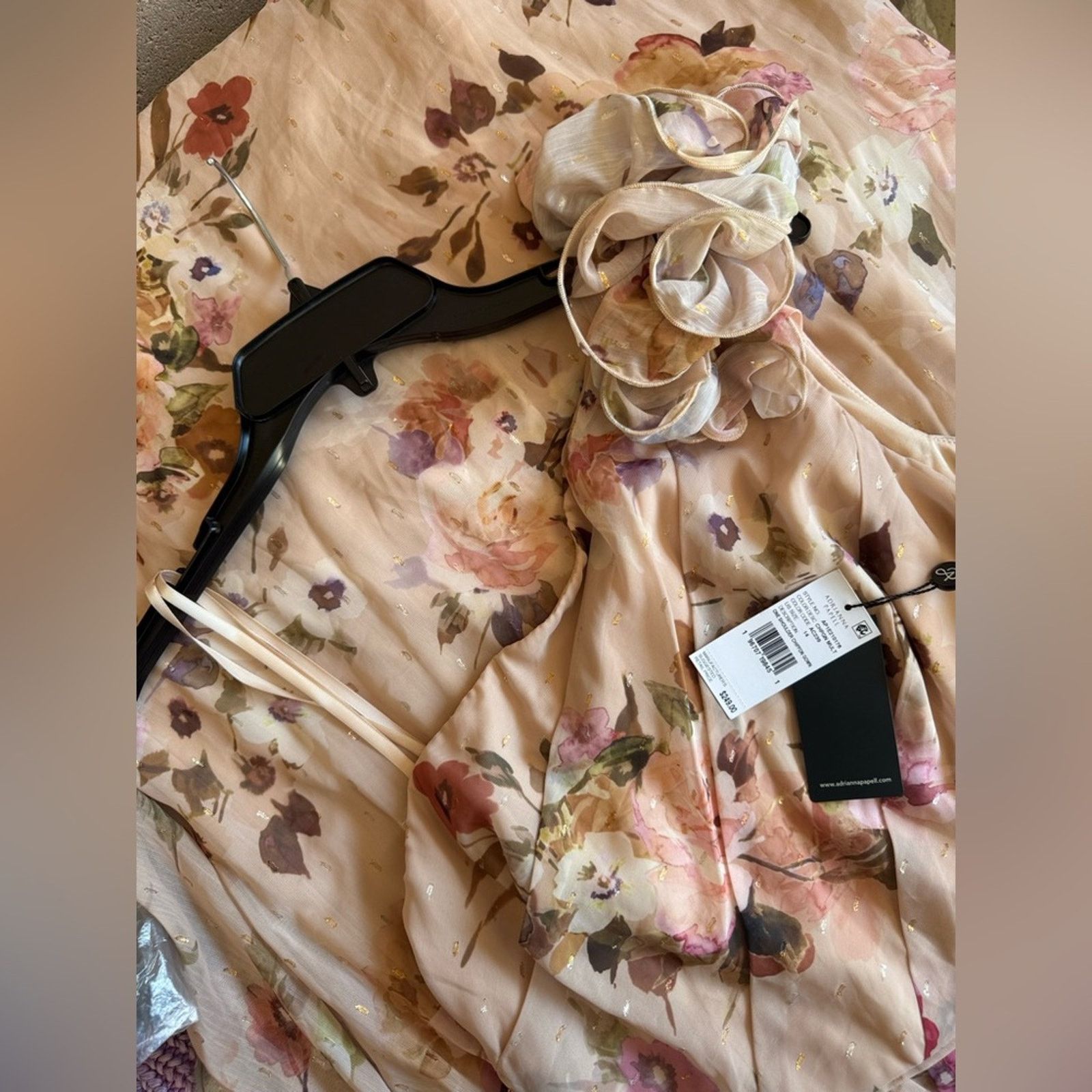 Adrianna Papell 🎉LAST PIECE🎉ADRIANNA PAPELL One Shoulder Floral Gown Size XL / US 12-14 / IT 48-50 - 4 Thumbnail