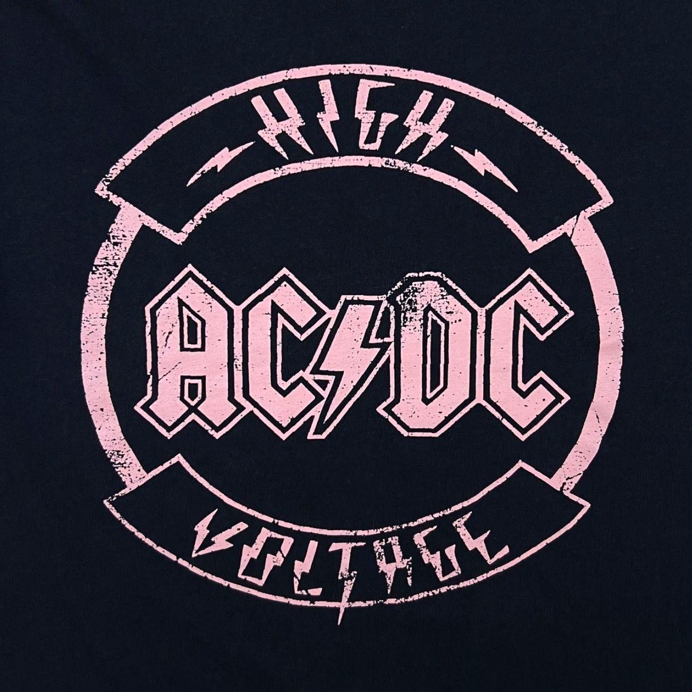 Vintage AC/DC High Voltage Hard Rock Band Black T-Shirt Womens Small Short Sleeve Shirt Black 90s Concert HT70 Size S / US 4 / IT 40 - 3 Thumbnail