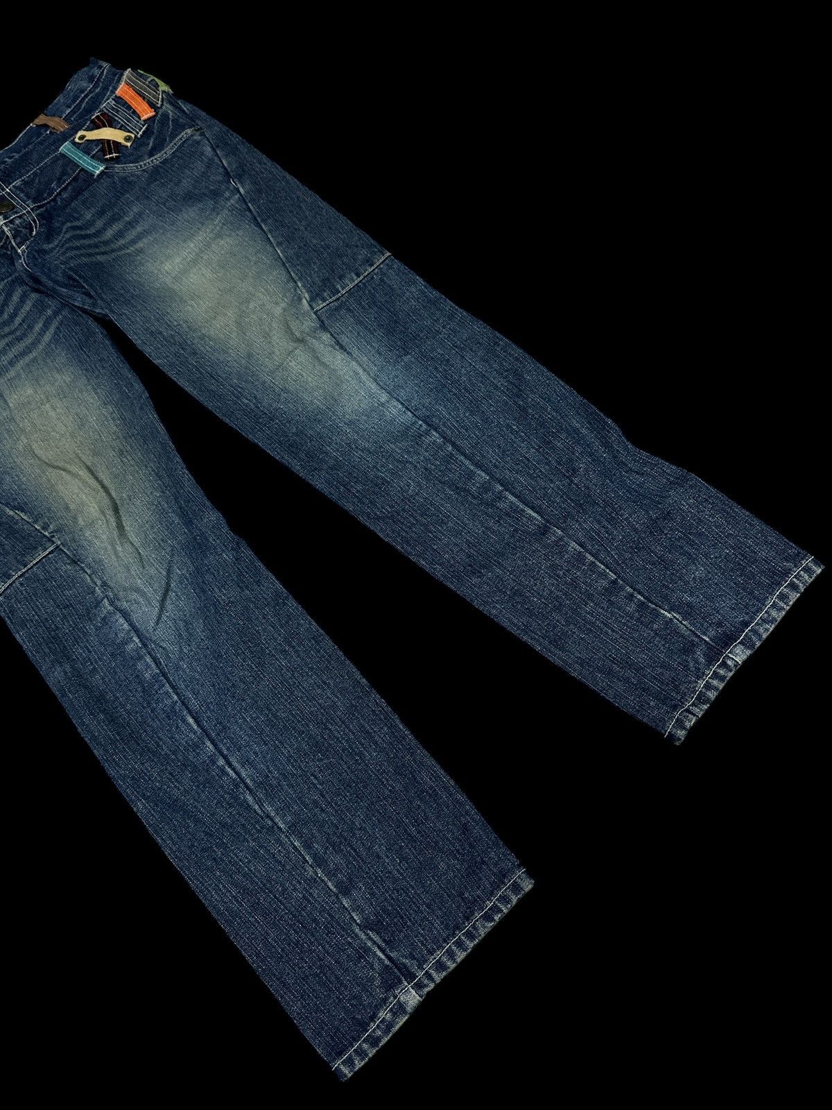 Japanese Brand Twist Legs 🎌💥 Denim Streewear Double Waist 💥 Size US 34 / EU 50 - 3 Thumbnail