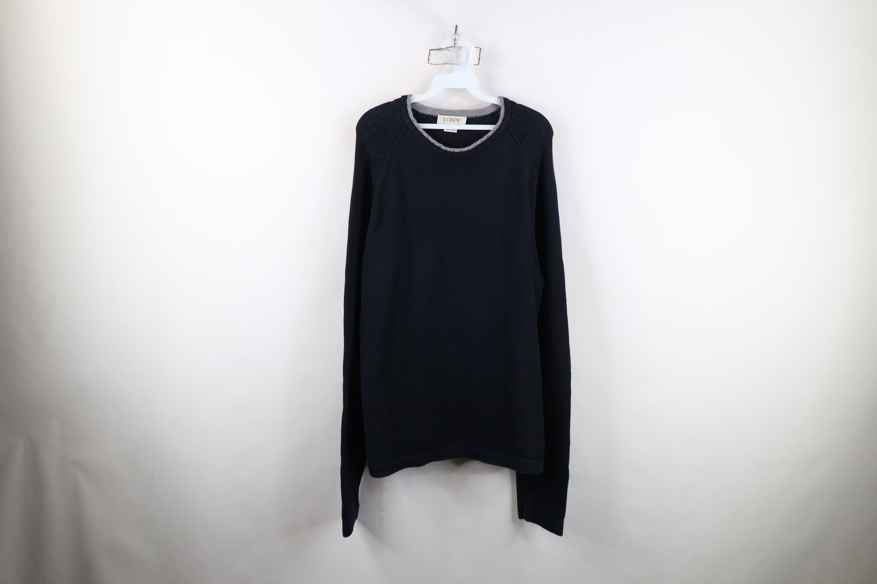 J.Crew Vintage 90s Y2K J Crew Cotton Ribbed Knit Crewneck Sweater Size US XL / EU 56 / 4 - 1 Thumbnail