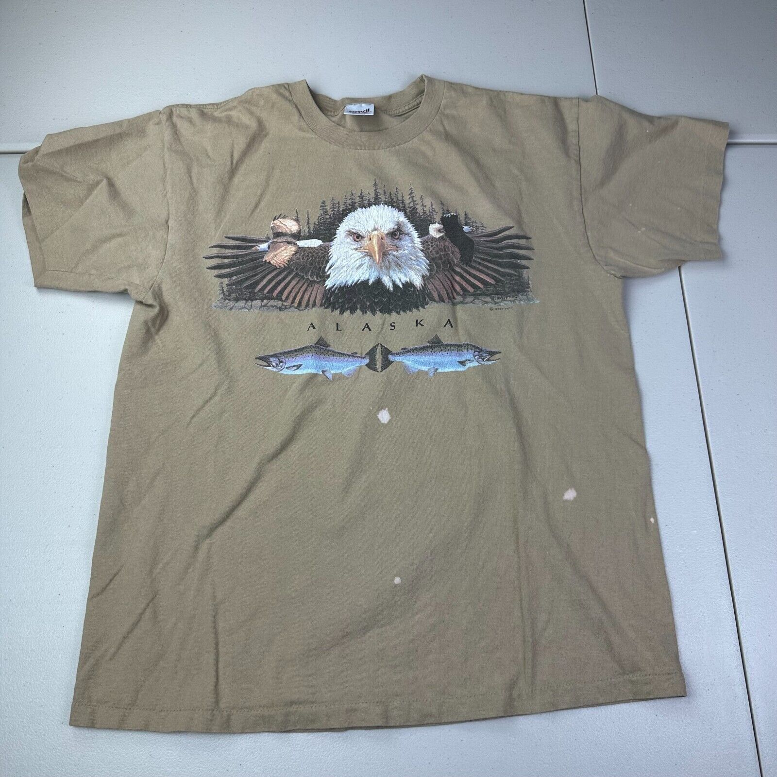 Anvil Vtg Eagle T Shirt Men Size XL Made In USA Single Stitch Size US XL / EU 56 / 4 - 1 Thumbnail