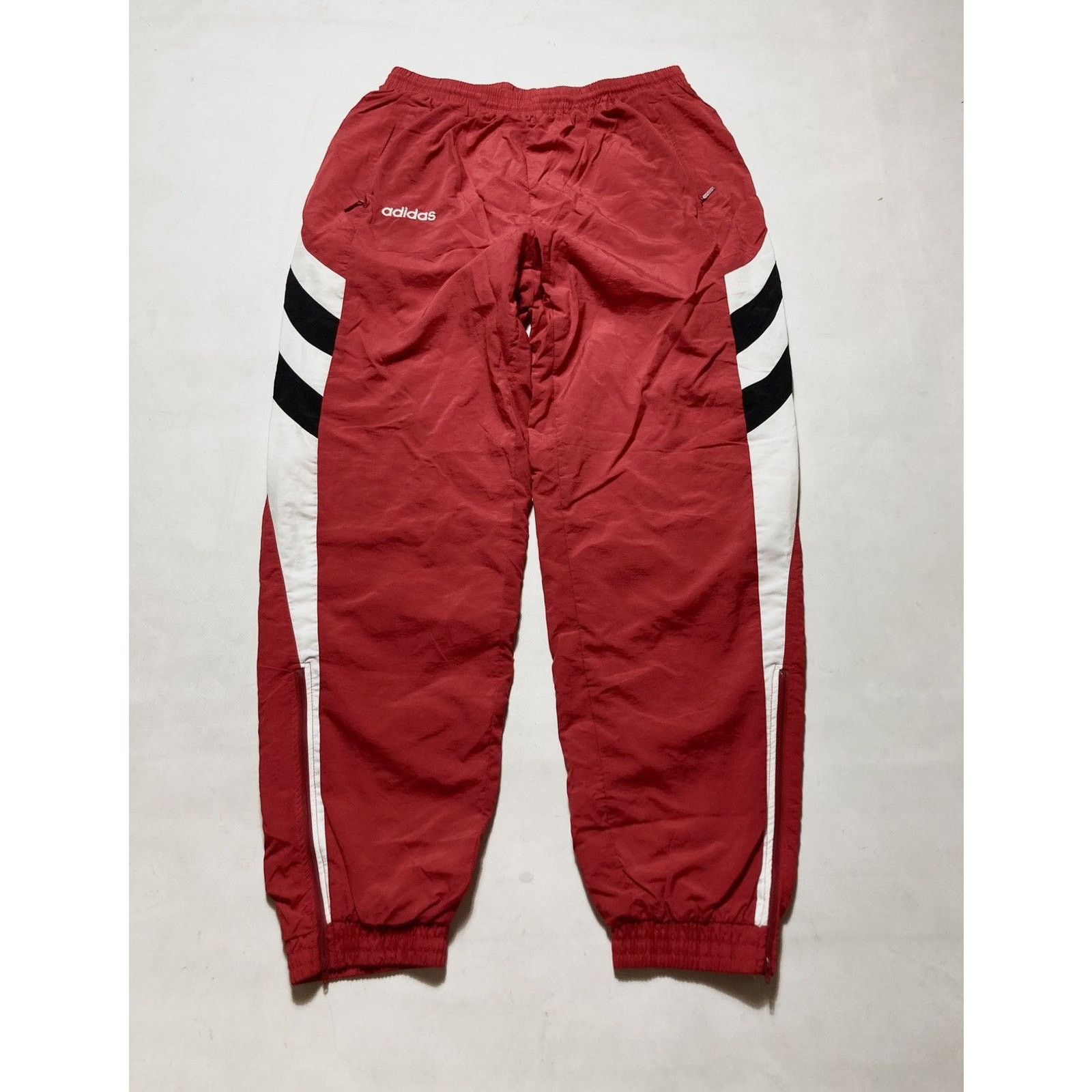 Adidas × Vintage 90s RED ADIDAS TRACK SPORT PANTS Size US 36 / EU 52 - 2 Thumbnail