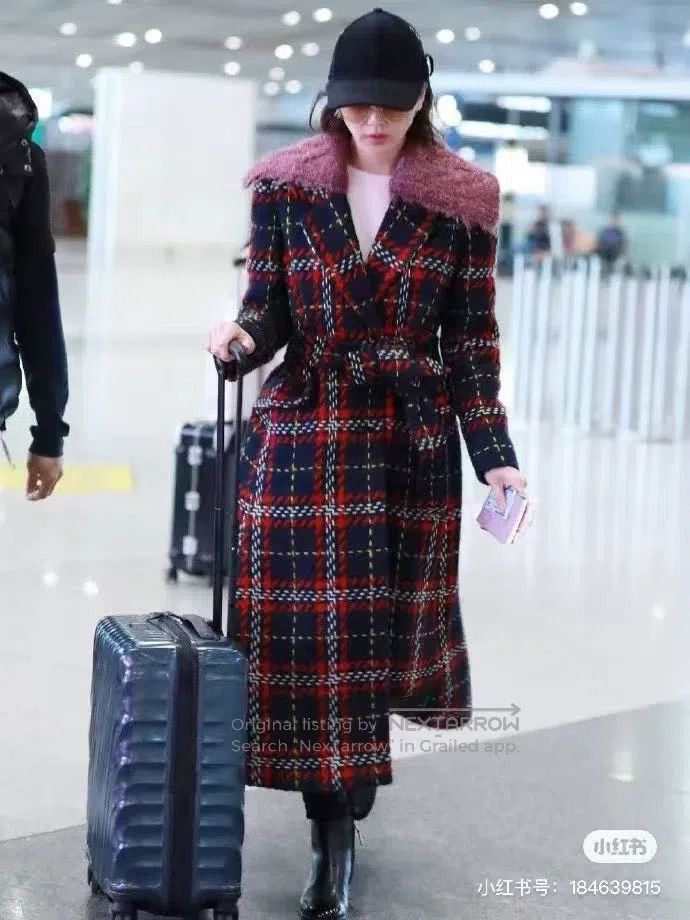 Miu Miu Miu Miu 38 Wool collar plaid coat Size M / US 6-8 / IT 42-44 - 9 Thumbnail