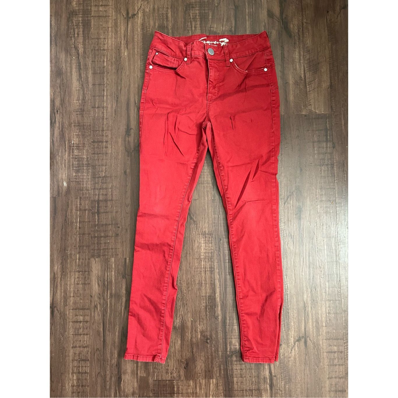 7 For All Mankind 7 For All Mankind High-Rise Ankle Skinny Jeans in Bril Red, Size 27" / US 4 / IT 40 - 1 Thumbnail