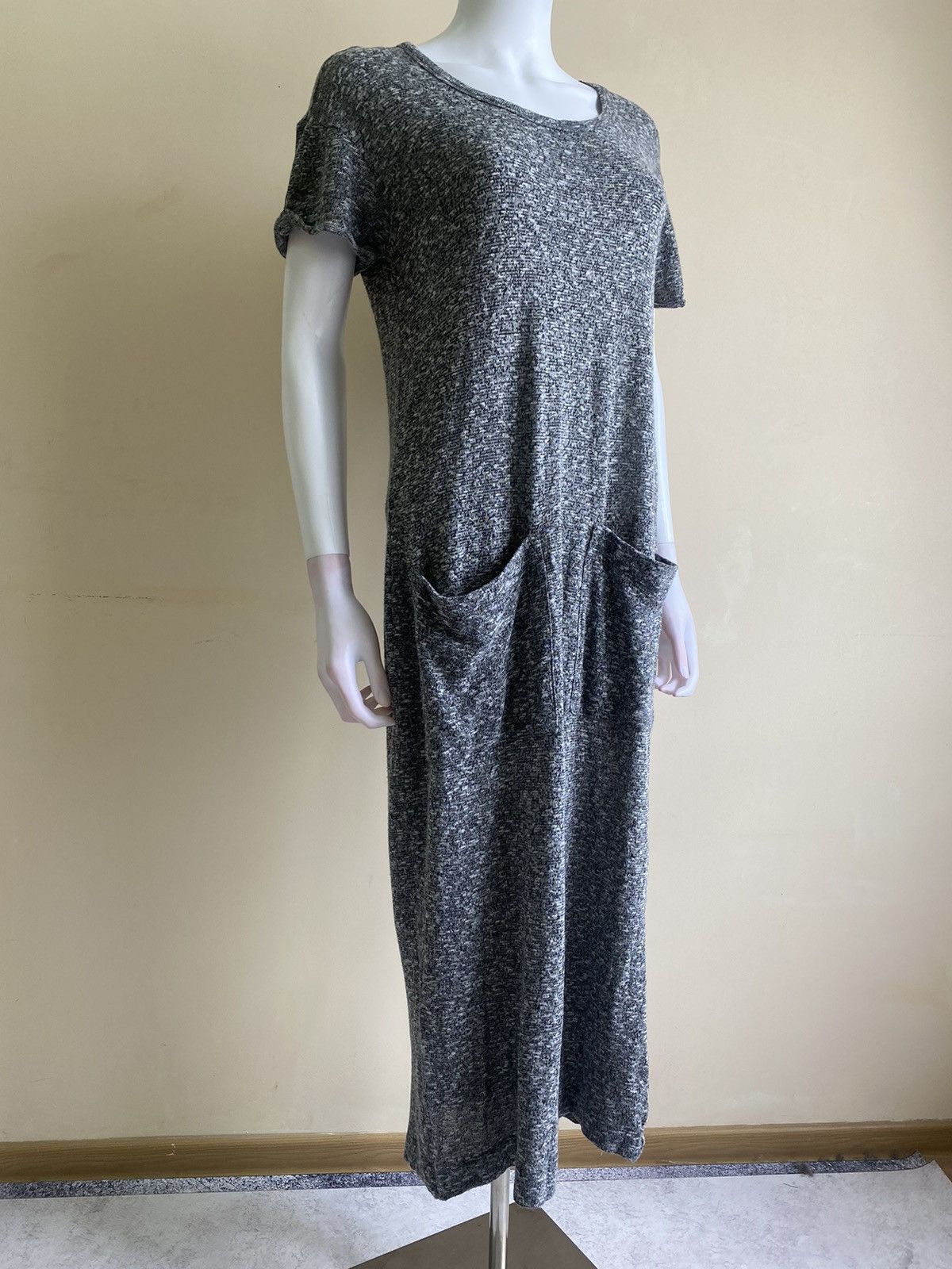 Other TOAST Womens Grey Marl Short Sleeve Midi Dress Size 10 Size L / US 10 / IT 46 - 4 Thumbnail