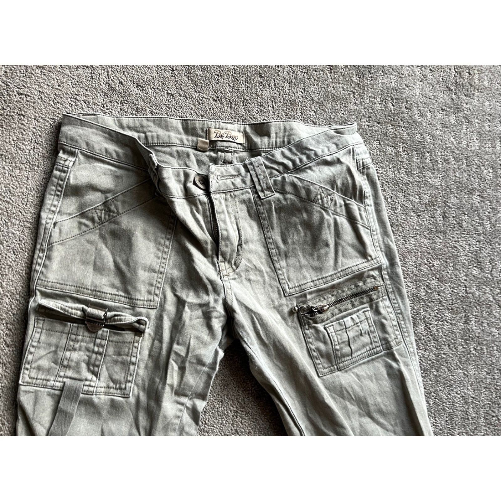 Vintage BeBop Green Cargo Jegging Jeans Womens Size 9 Size 30" / US 8 / IT 44 - 2 Thumbnail