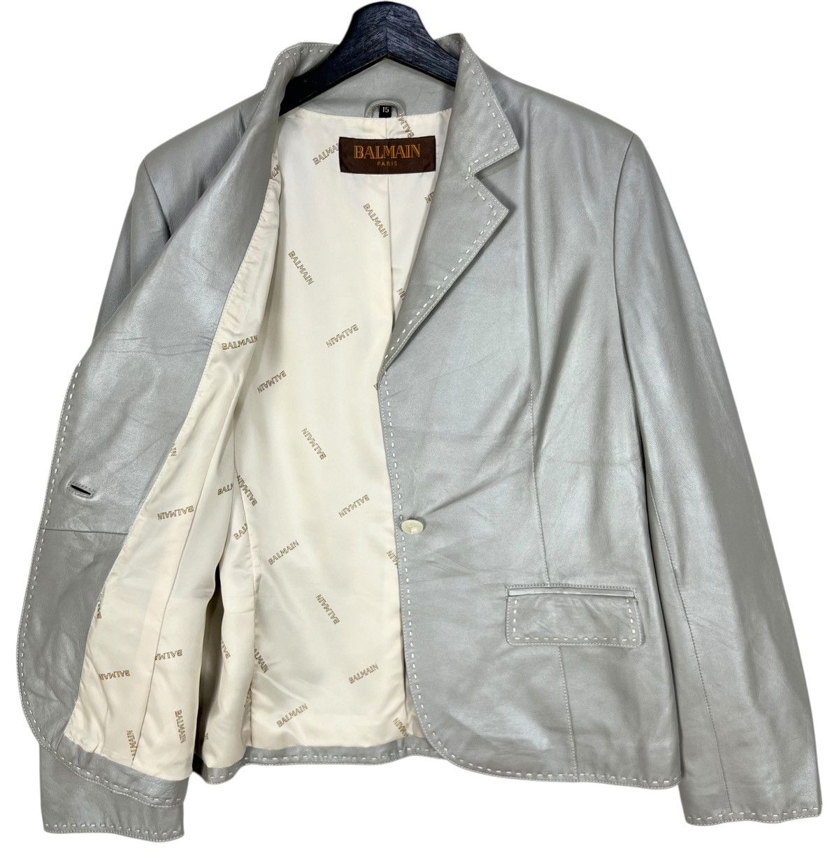 Balmain Balmain Paris Synthetic Leather Women Blazer Jacket Size M / US 6-8 / IT 42-44 - 6 Thumbnail