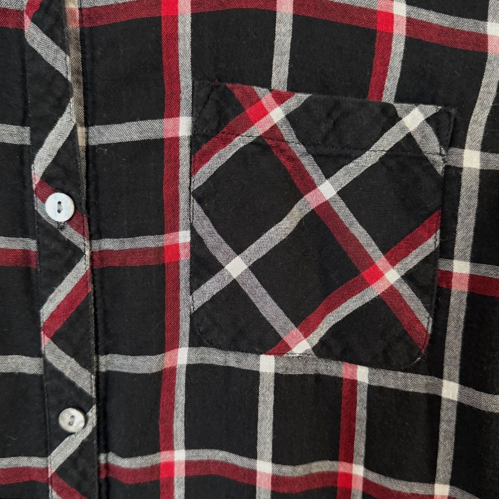 J. Jill J.Jill Button-Up Tunic Shirt Black Plaid XL Women Cotton Size XL / US 12-14 / IT 48-50 - 7 Thumbnail