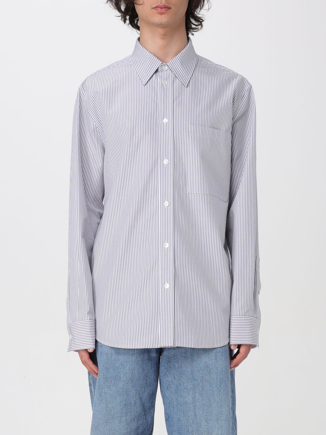 image of Bottega Veneta Shirt Men Grey (Size Medium)