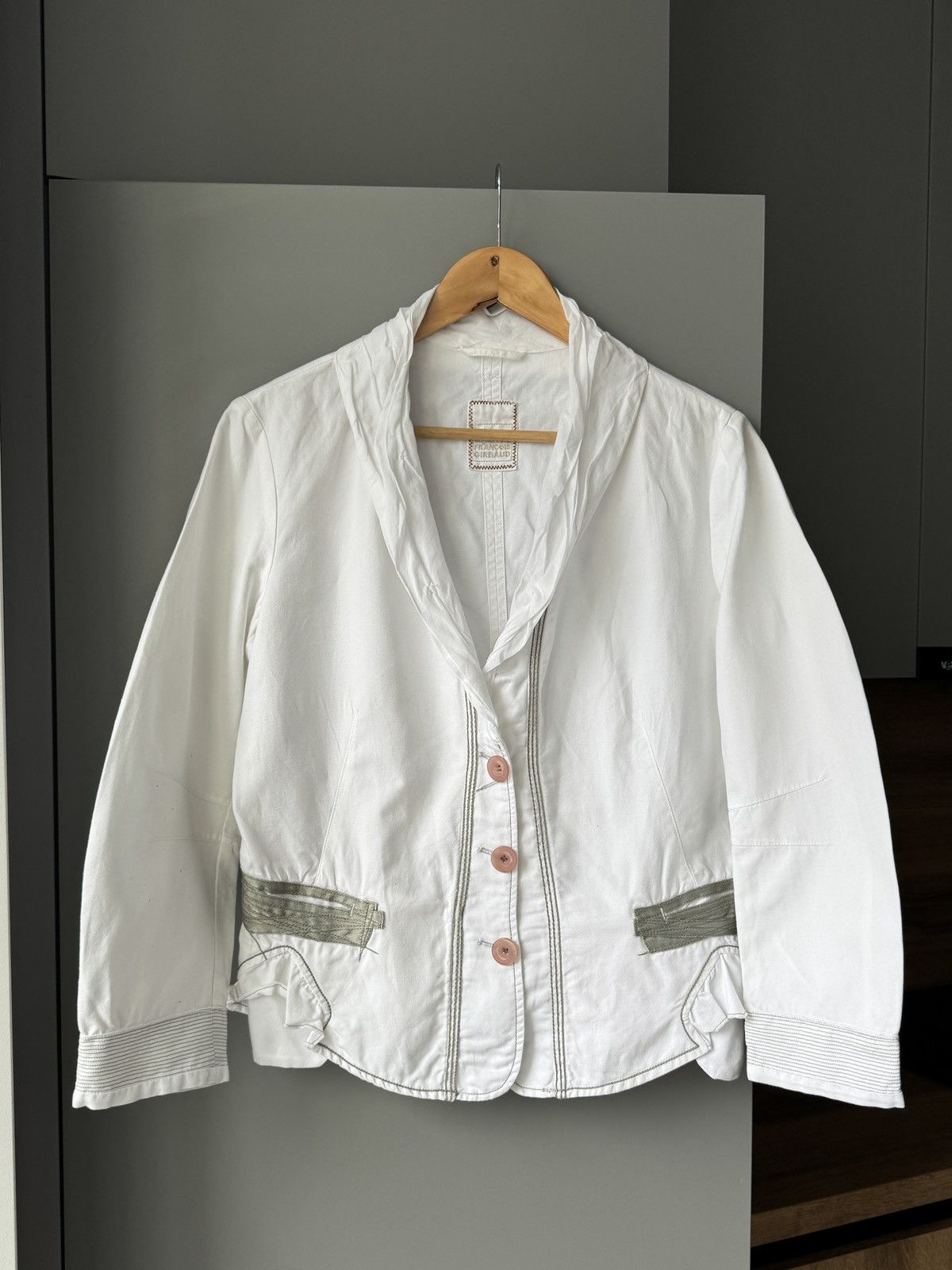 Marithe + Francois Girbaud × Vintage Marithe Francois Girbaud MFG Avant Garde Linen Blazer Jacket Size M / US 6-8 / IT 42-44 - 1 Thumbnail