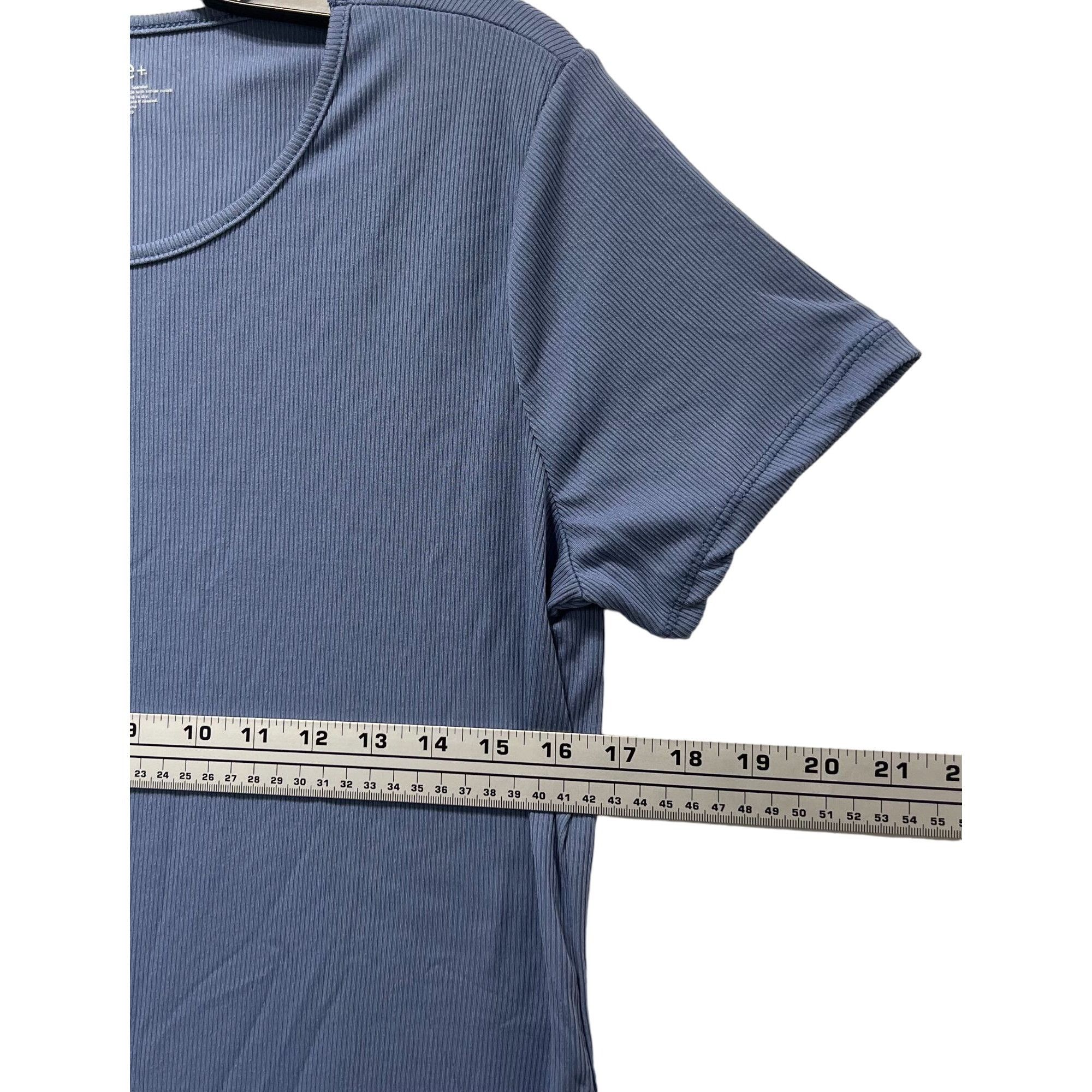 Other Rue + - Women's Short Sleeve T-Shirt - Light Blue - 1X Size XL / US 12-14 / IT 48-50 - 4 Thumbnail