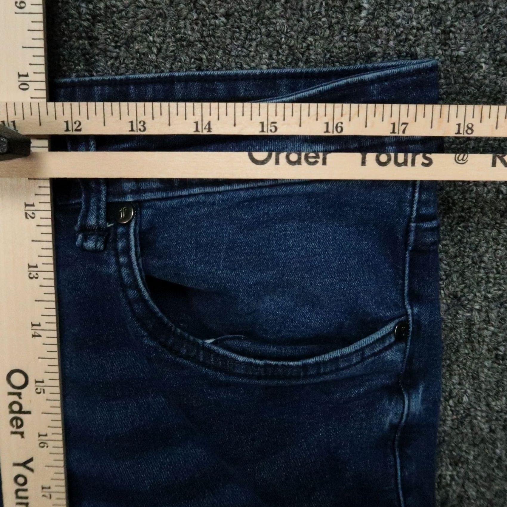 Vintage The Perfect Jean Jeans Men 36x25 Blue Slim Fit 5-Pocket Denim Straight Stretch Jeans Size US 36 / EU 52 - 7 Thumbnail