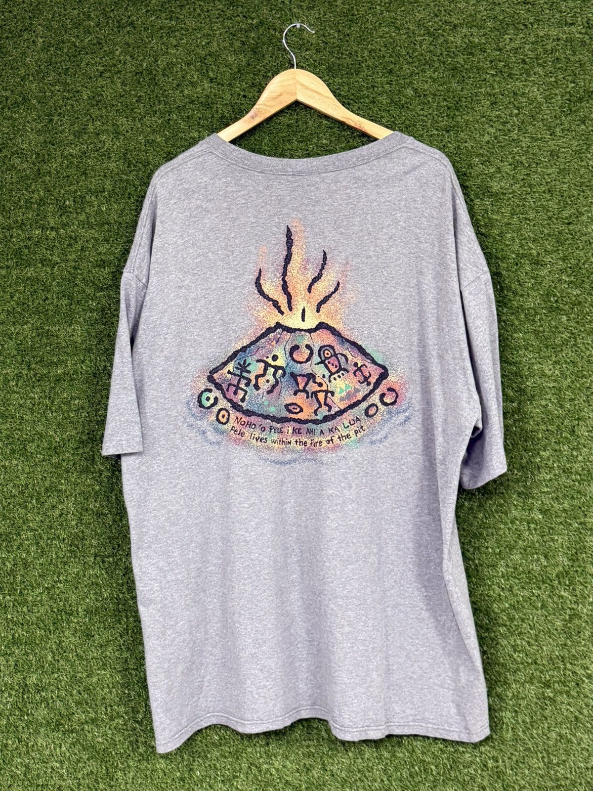 Vintage Vintage Heavyweight Tiki Tribal Fire Hawaii Tee Grey XXL 2XL Size US XXL / EU 58 / 5 - 1 Thumbnail