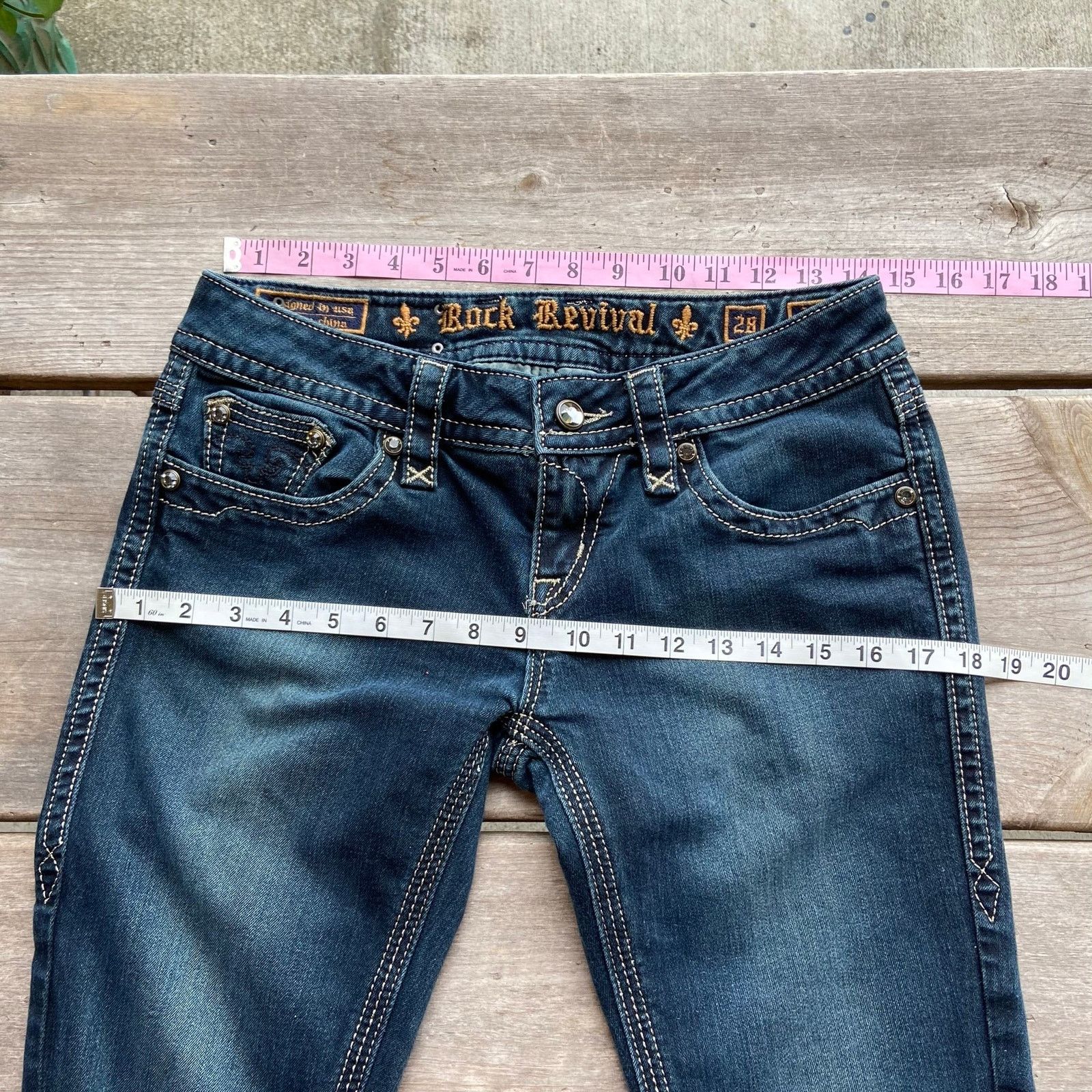Rock Revival Rock Revival Buckle Jacklyn Super Skinny Dark Jeans 28 Size 28" / US 6 / IT 42 - 12 Thumbnail