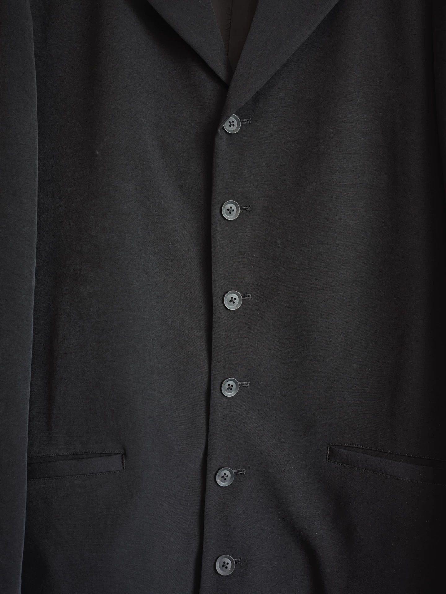 Yohji Yamamoto Yohji Yamamoto 24SS Triacetate 6B Black Jacket Size US L / EU 52-54 / 3 - 8 Thumbnail
