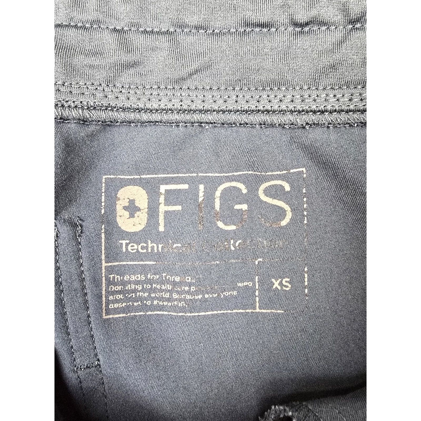 Vintage FIGS Pants Womens XS Blue Jogger Cargo Zip Drawstring Cuffed W18SW2005 Size 26" / US 2 / IT 38 - 7 Thumbnail