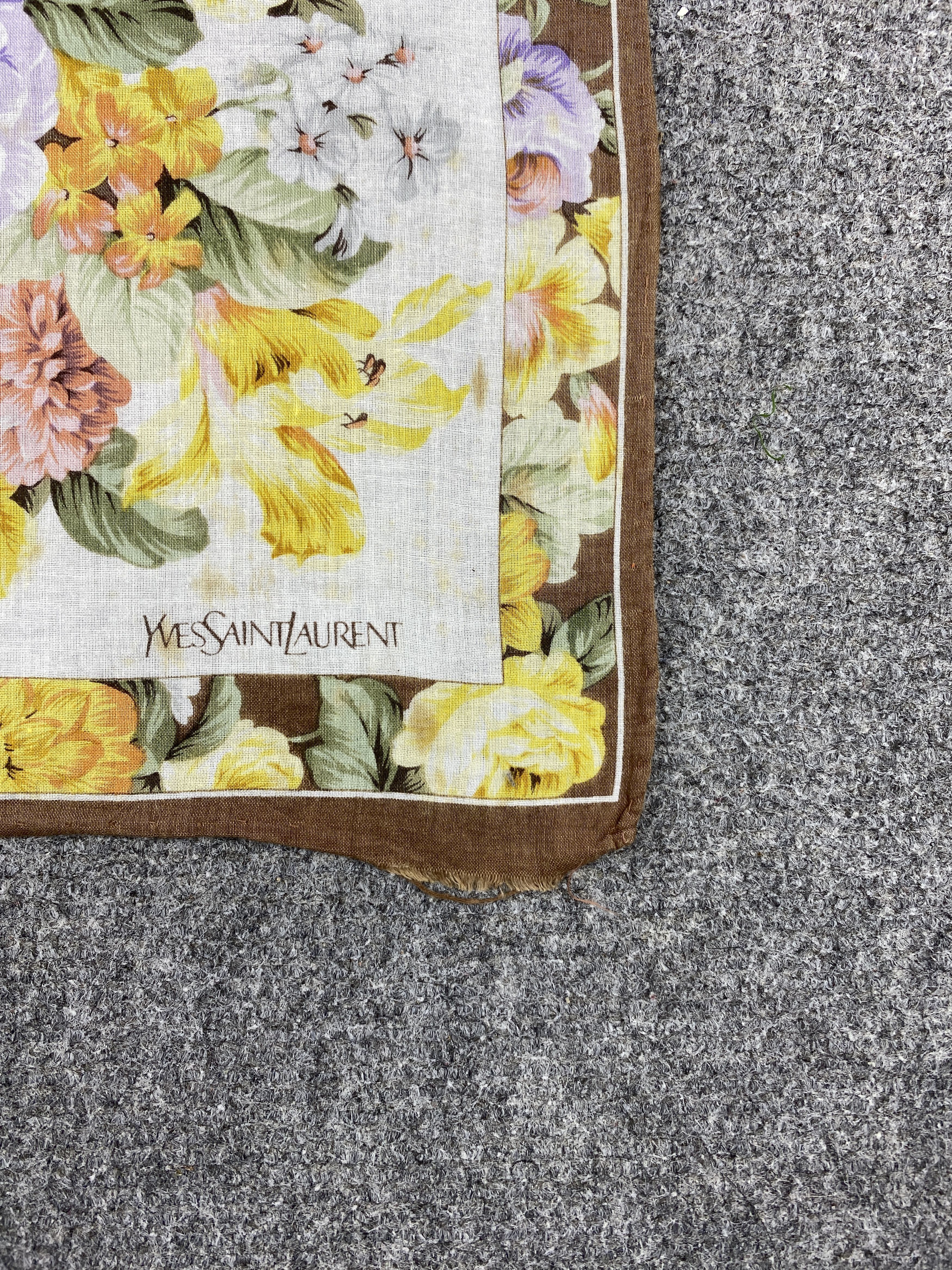 Yves Saint Laurent Yves Saint Laurent Handkerchief / Neckerchief HKC1117 Size ONE SIZE - 6 Thumbnail