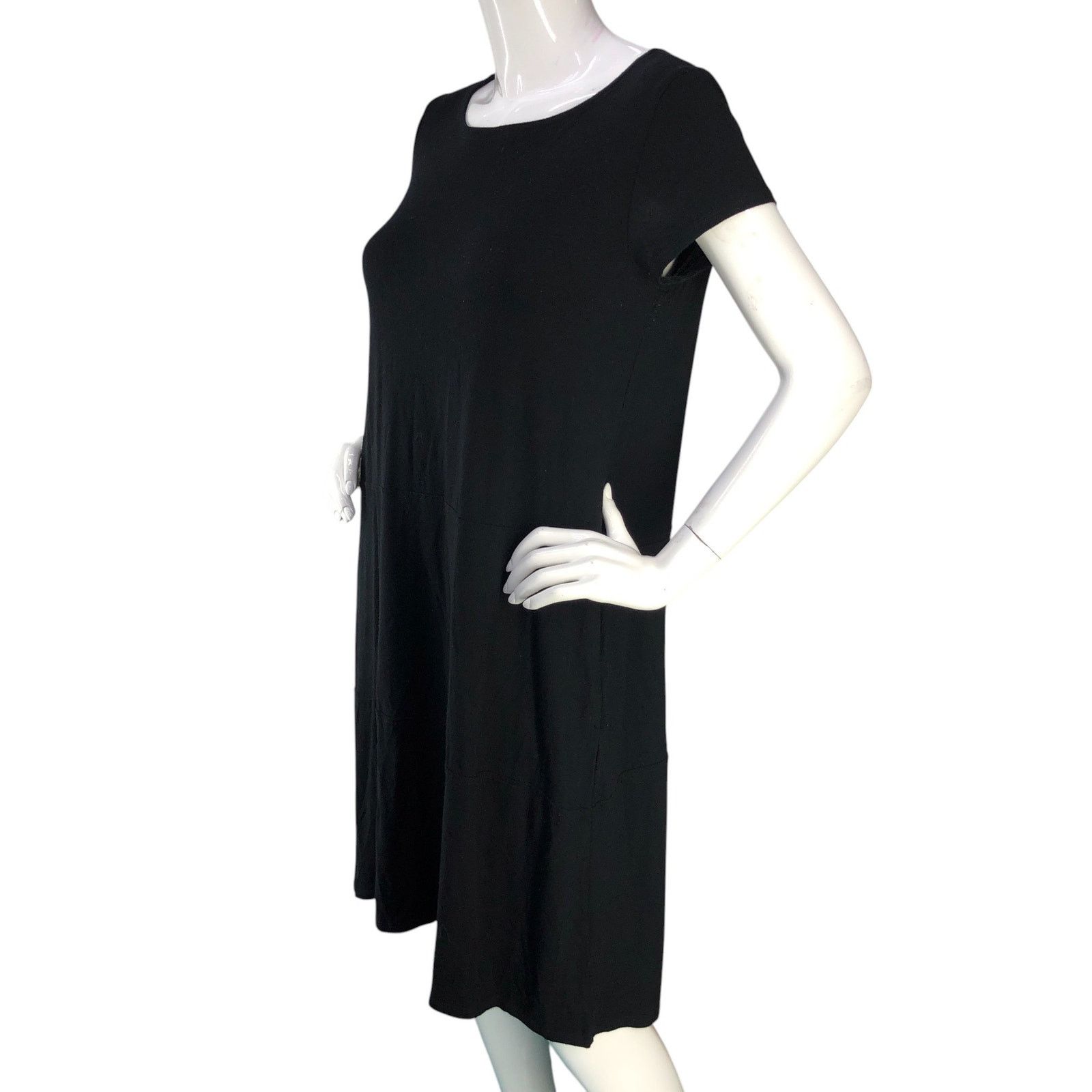 Eileen Fisher Eileen Fisher Size S Dress Viscose Jersey Scoop Neck POCKETS Size S / US 4 / IT 40 - 5 Thumbnail