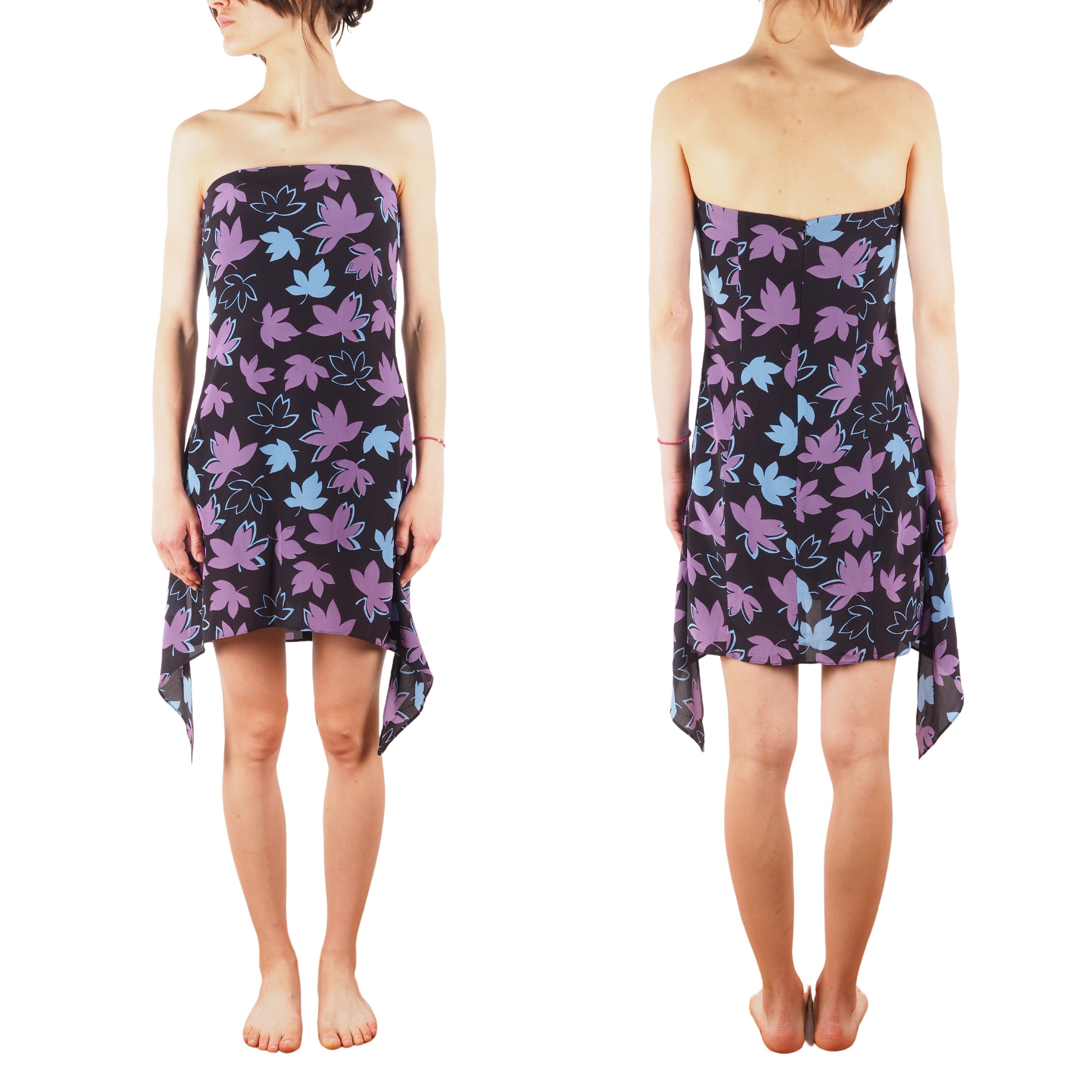 ワンピース Vintage Versus Versace Floral Mini Dress Versus By Gianni Versace Floral Print Dress , circa 1993