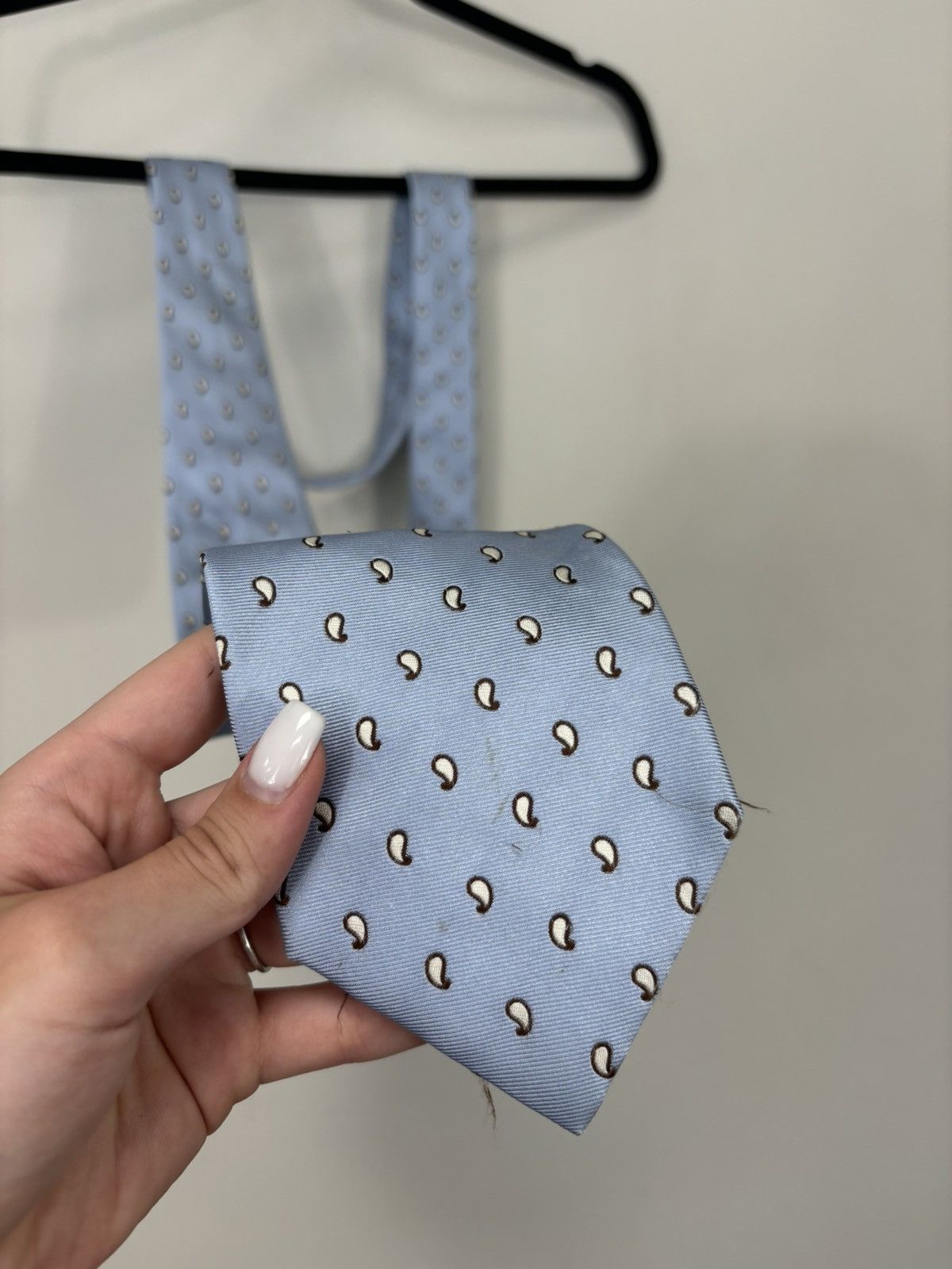Pal Zileri Pal Zileri Minimal Paisley Teardrop Shape Pattern Silk Tie Size ONE SIZE - 5 Thumbnail