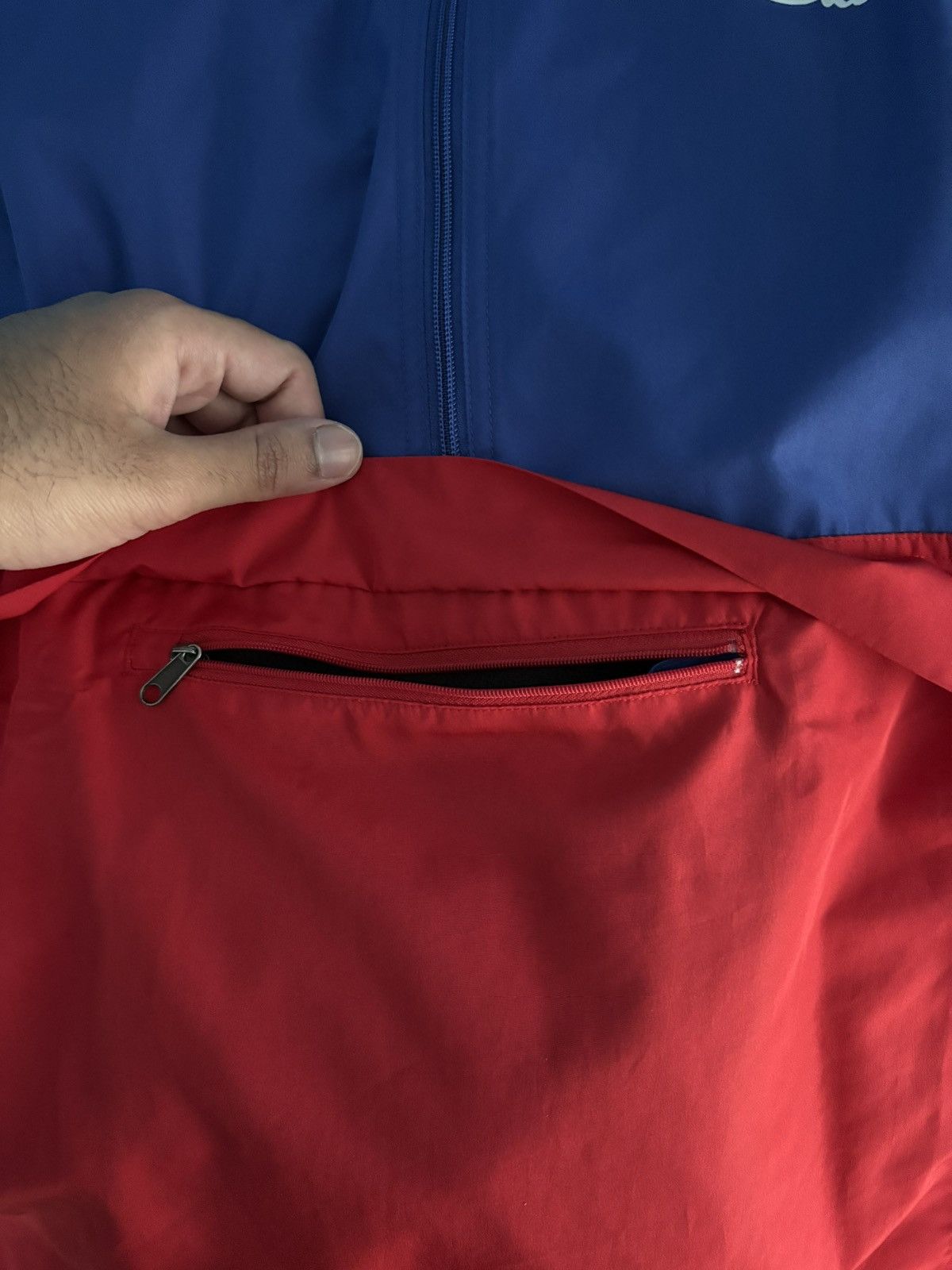 Champion Champion Blue/Red Half-Zip Windbreaker Size US L / EU 52-54 / 3 - 3 Thumbnail