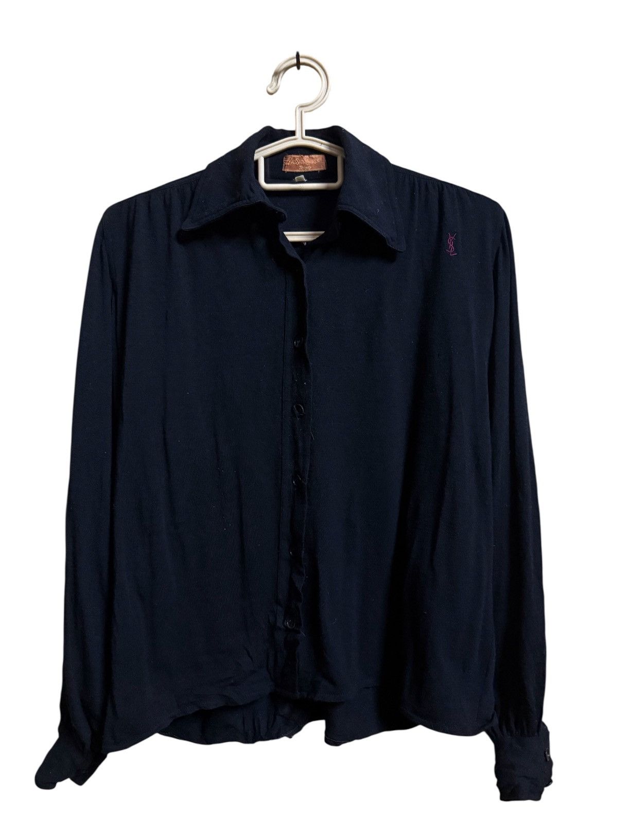 Yves Saint Laurent Vintage YSL BEAUTE BLACK SHIRT Size M / US 6-8 / IT 42-44 - 1 Thumbnail