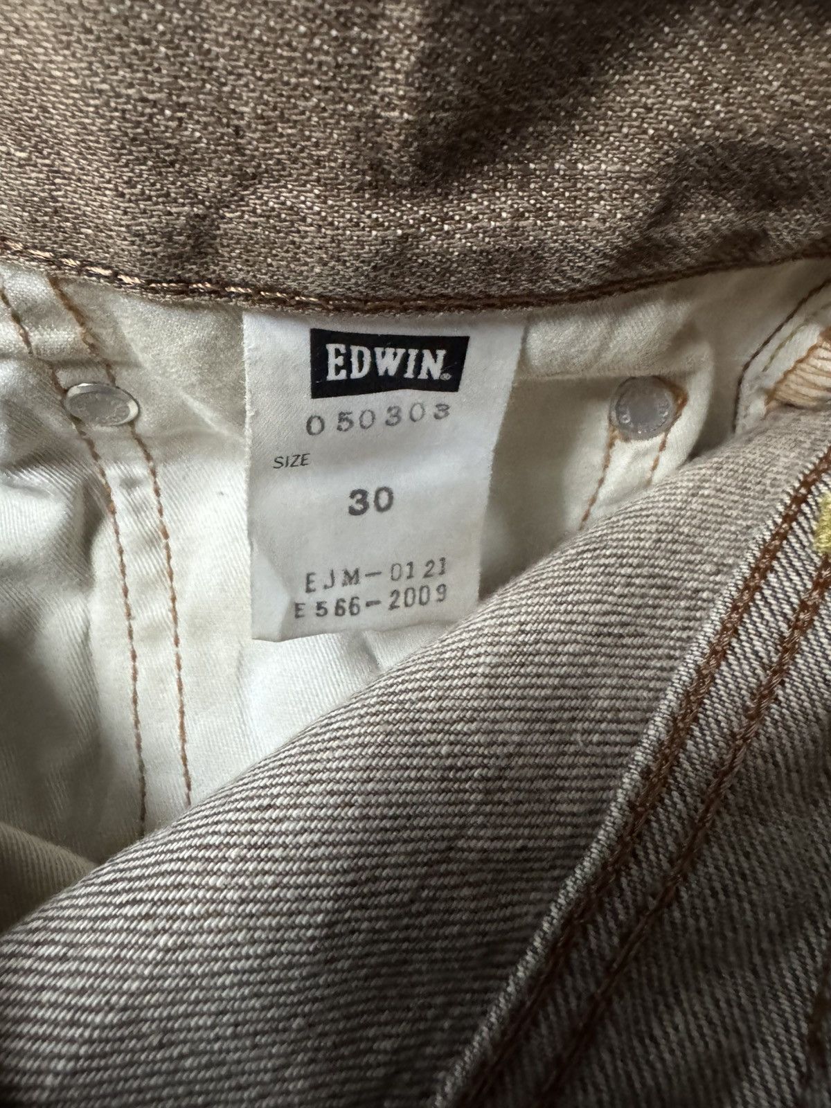 Edwin VINTAGE EDWIN NO.503 MUD WASHED DISTRESSED DENIM 90's STYLE Size US 29 - 9 Thumbnail